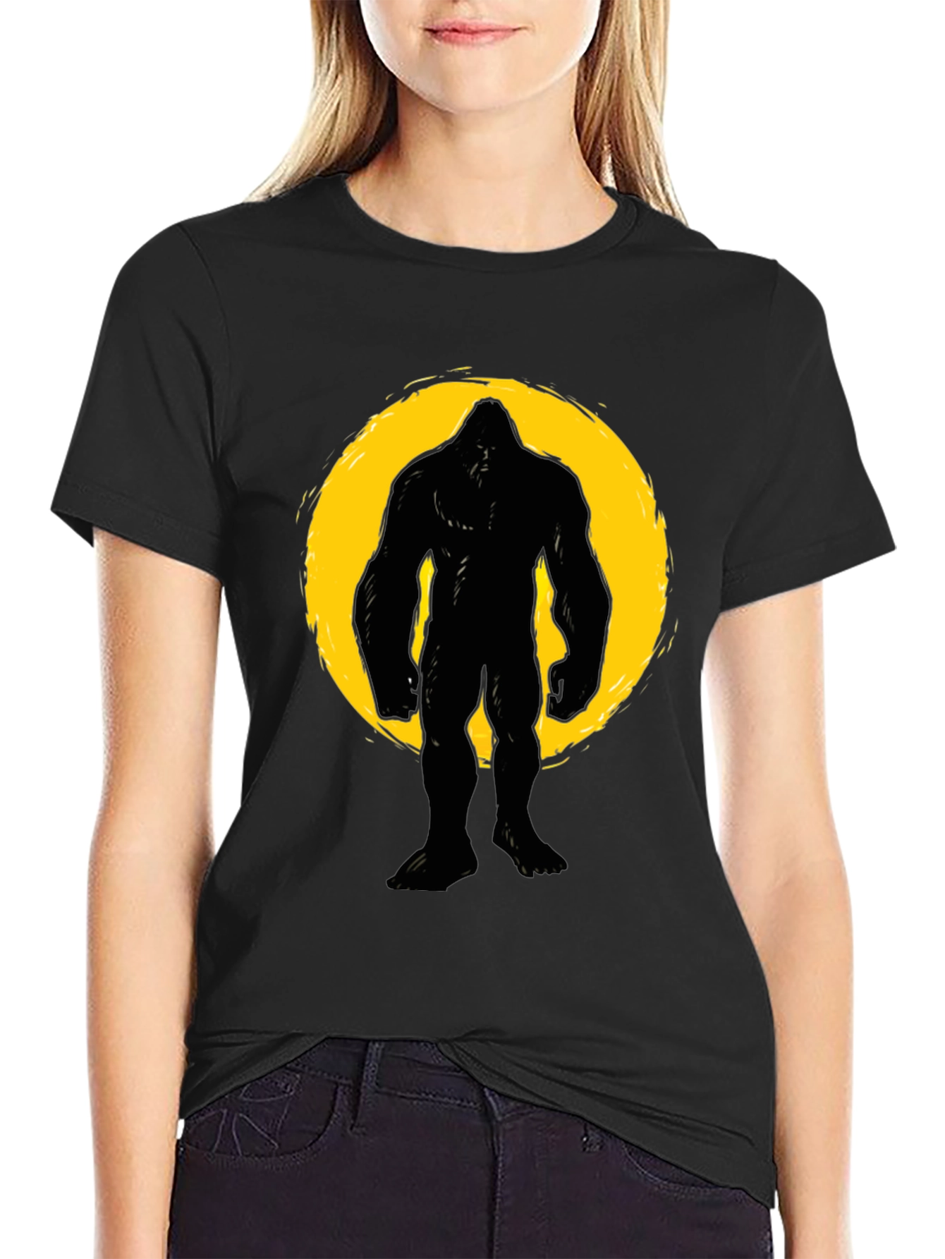 Bigfoot Silhouette T-Shirt - Black Graphic Tee