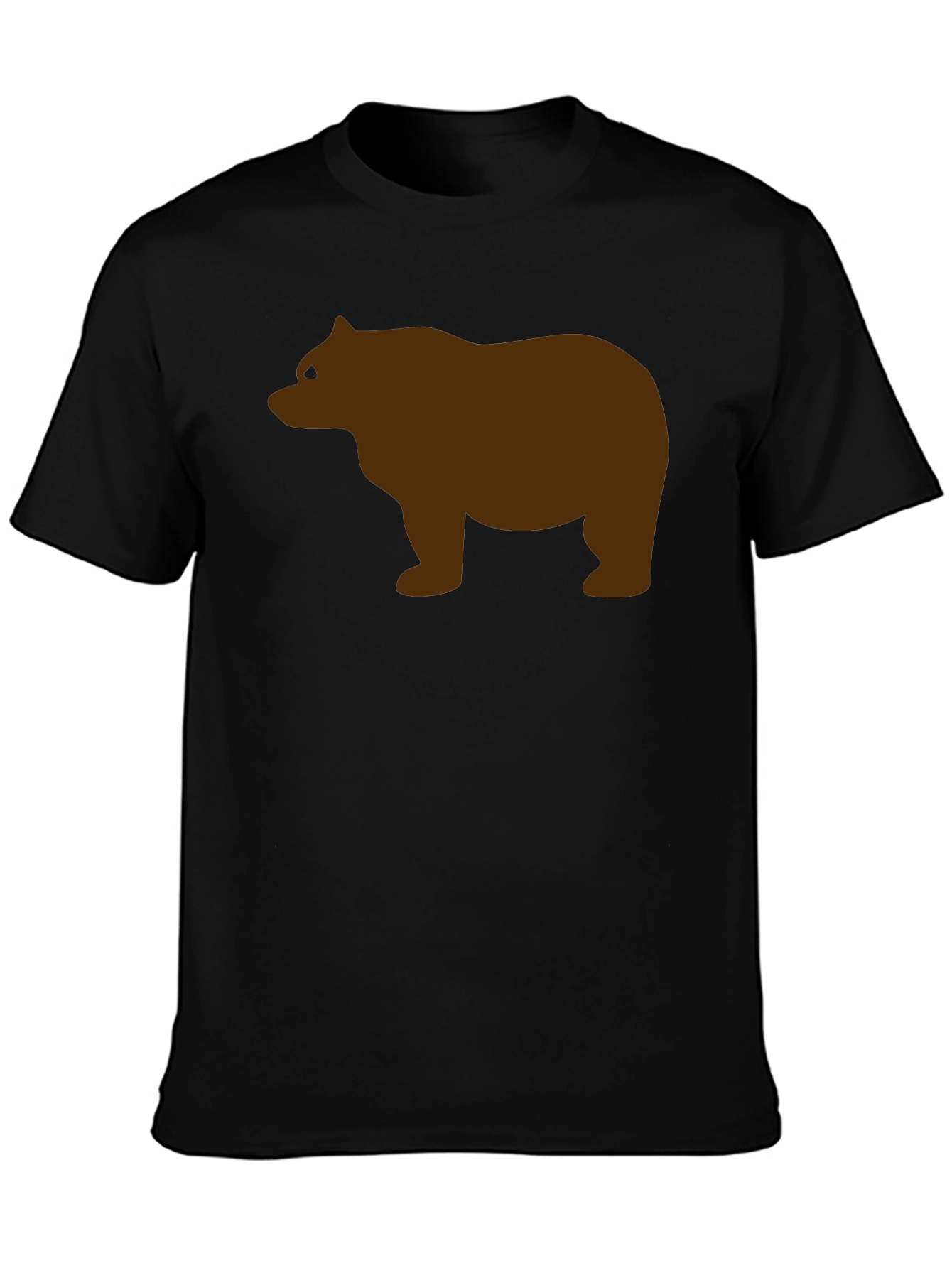 Mens Black Bear Graphic Tee - Casual Style