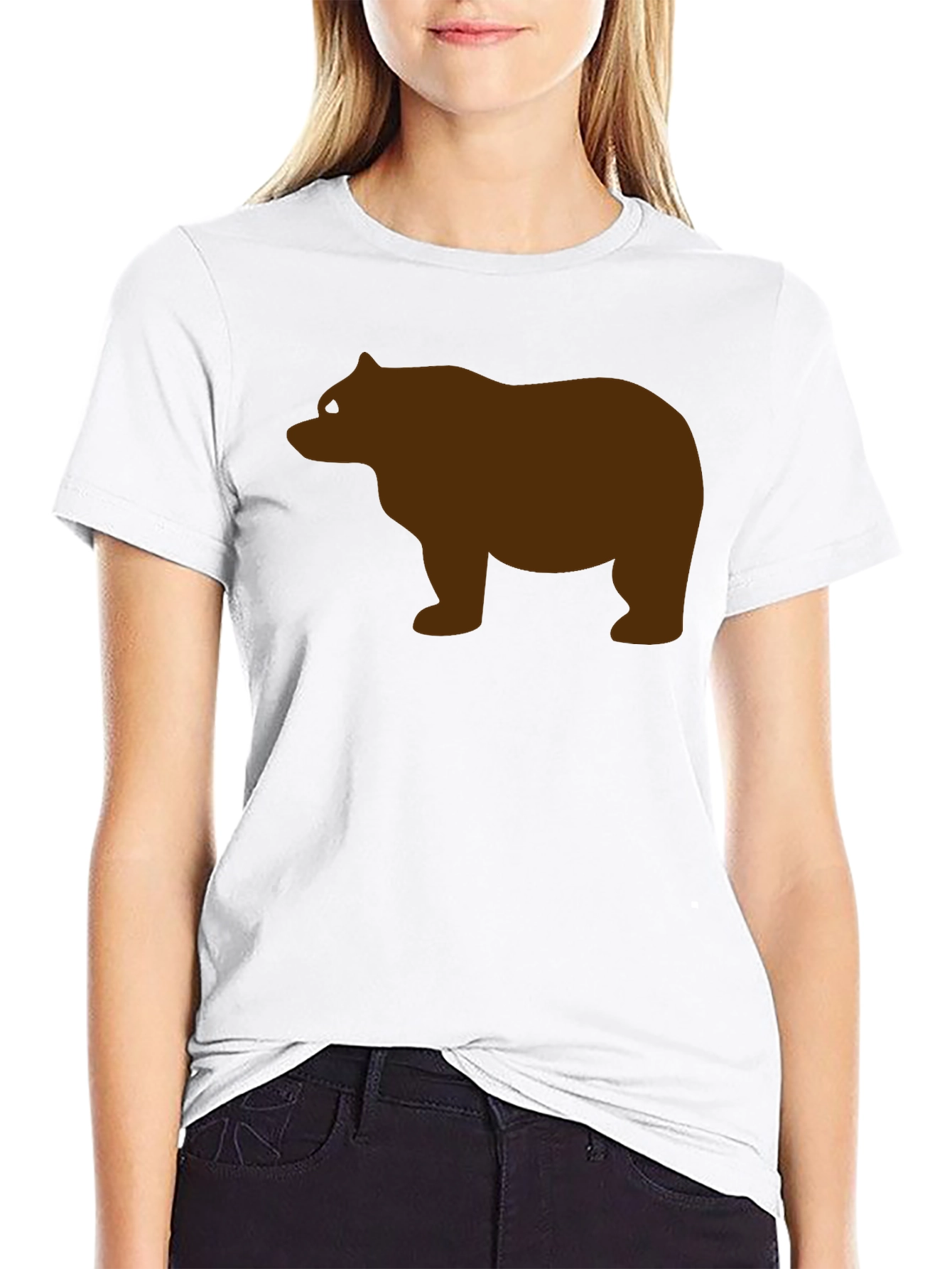 Mens Black Bear Graphic Tee - Casual Style