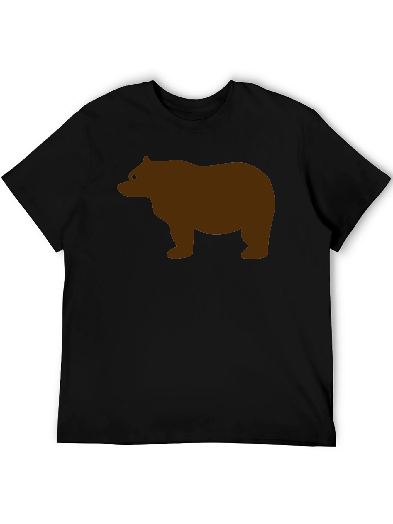 Mens Black Bear Graphic Tee - Casual Style