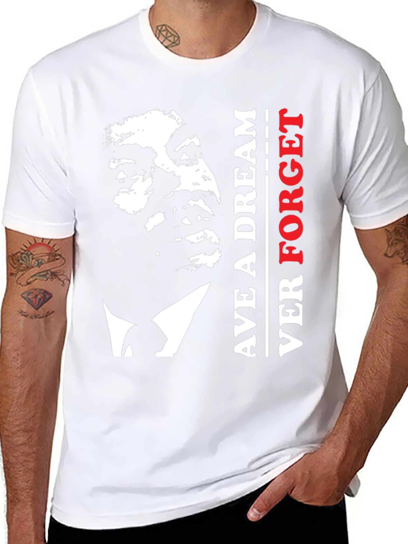 Martin Luther King Jr. Never Forget Black T-Shirt