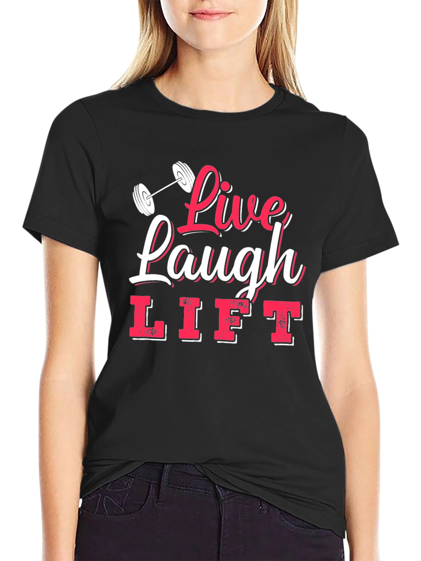 Live Laugh Lift Black Graphic Tee