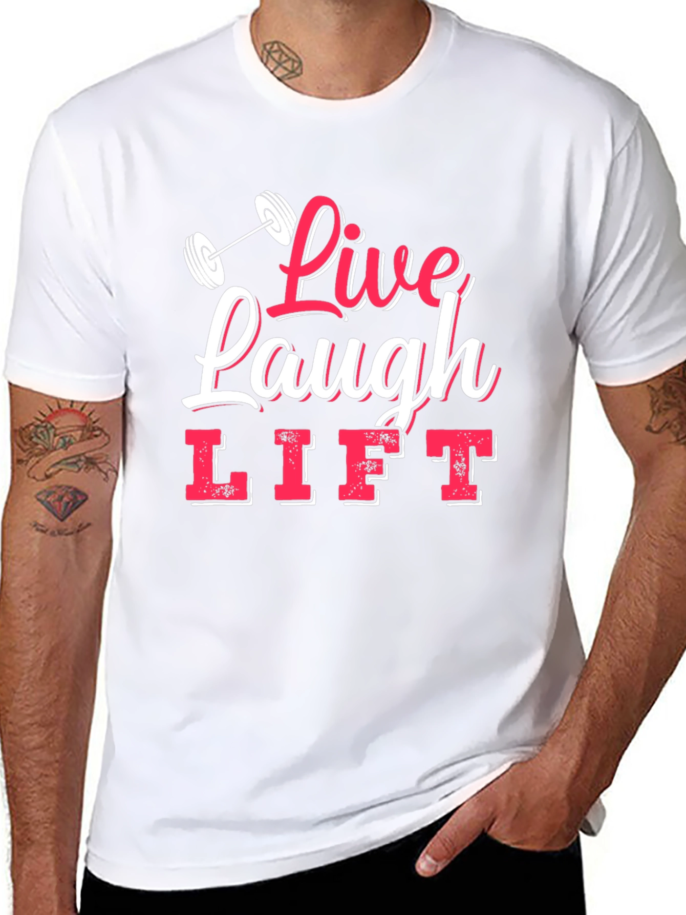 Live Laugh Lift Black Graphic Tee