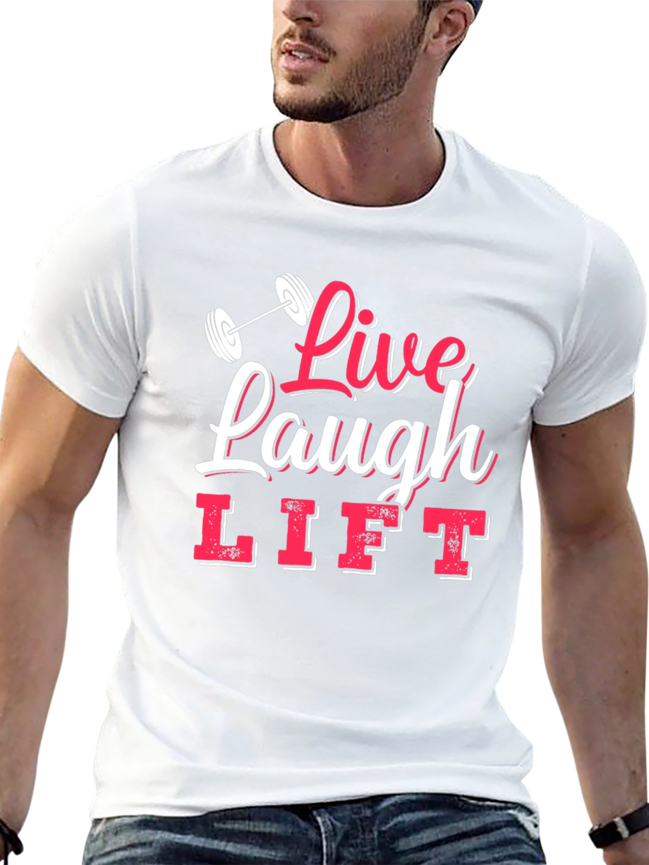 Live Laugh Lift Black Graphic Tee