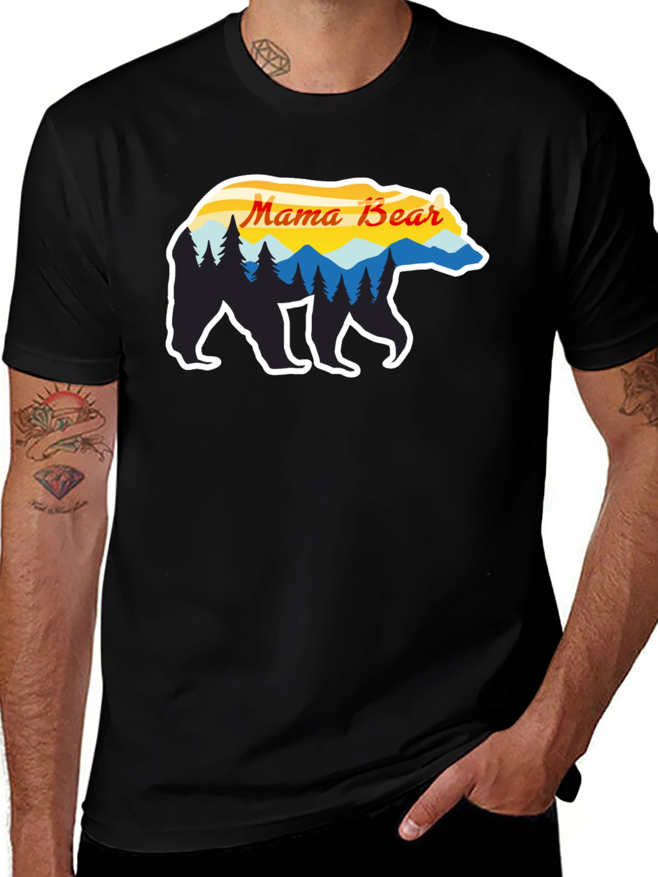 Mama Bear Graphic Tee - Nature Inspired Design