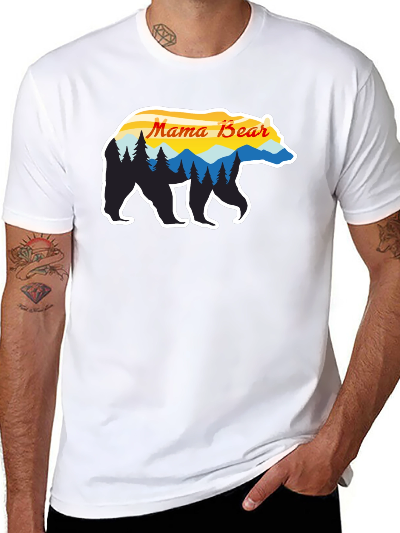 Mama Bear Graphic Tee - Nature Inspired Design