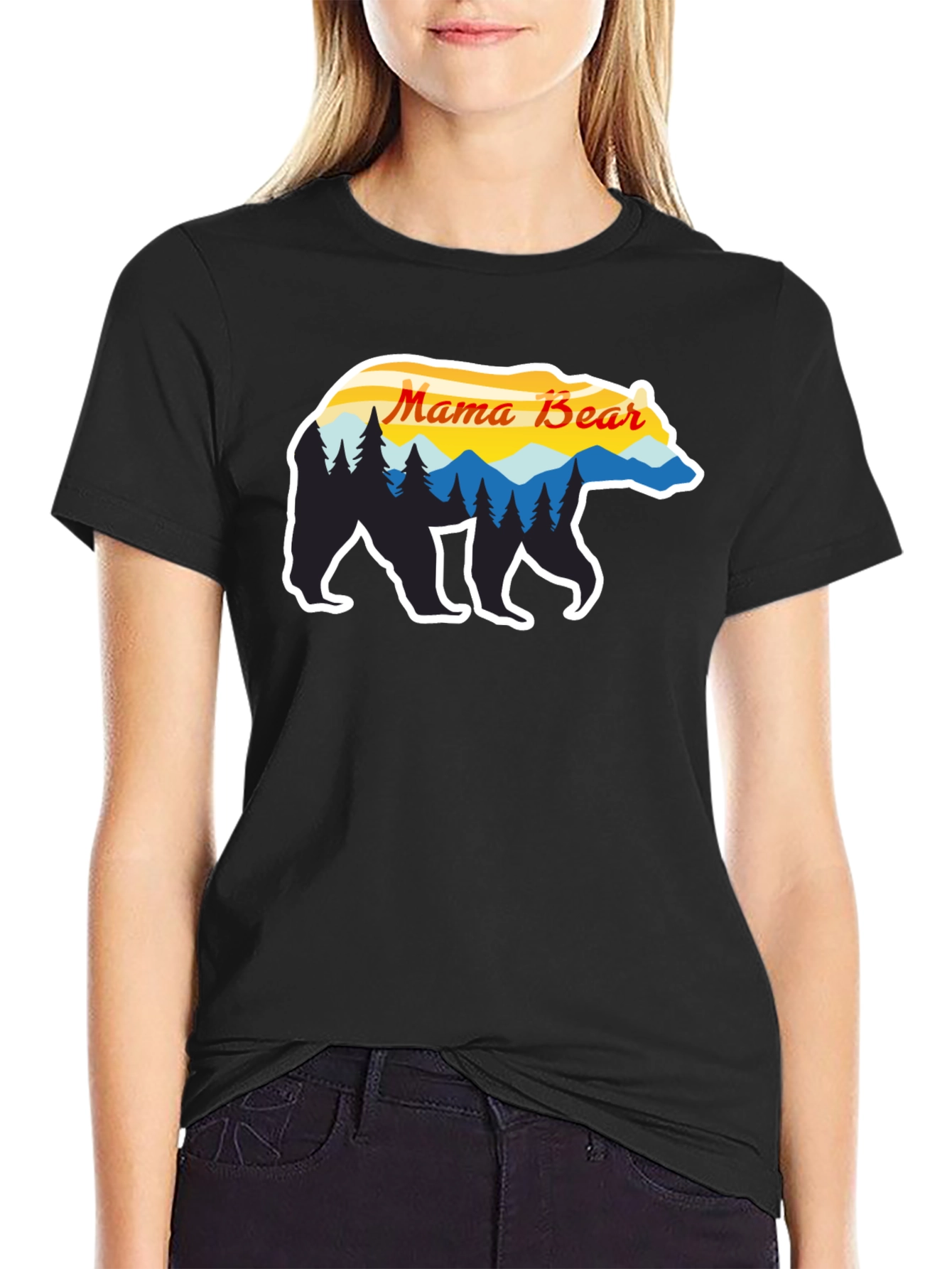 Mama Bear Graphic Tee - Nature Inspired Design