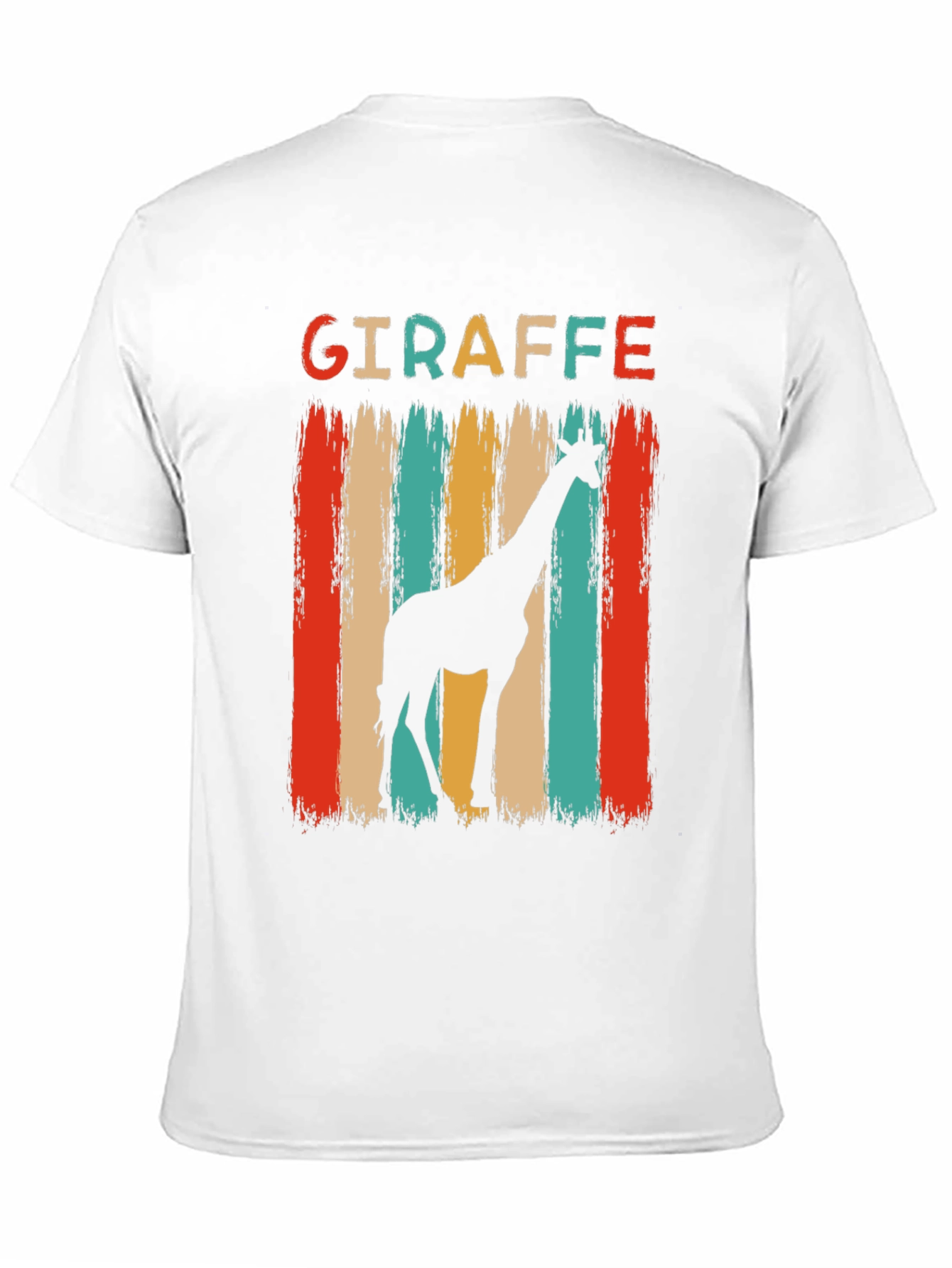 Retro Giraffe Graphic Tee - Mens Black T-Shirt