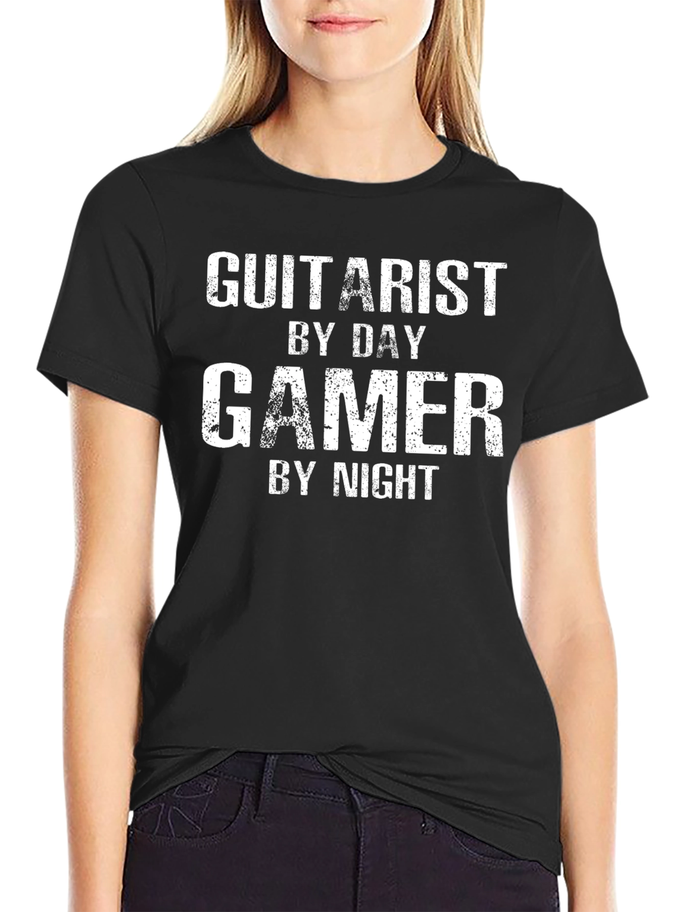 Gamer Guitarist Black Graphic Tee