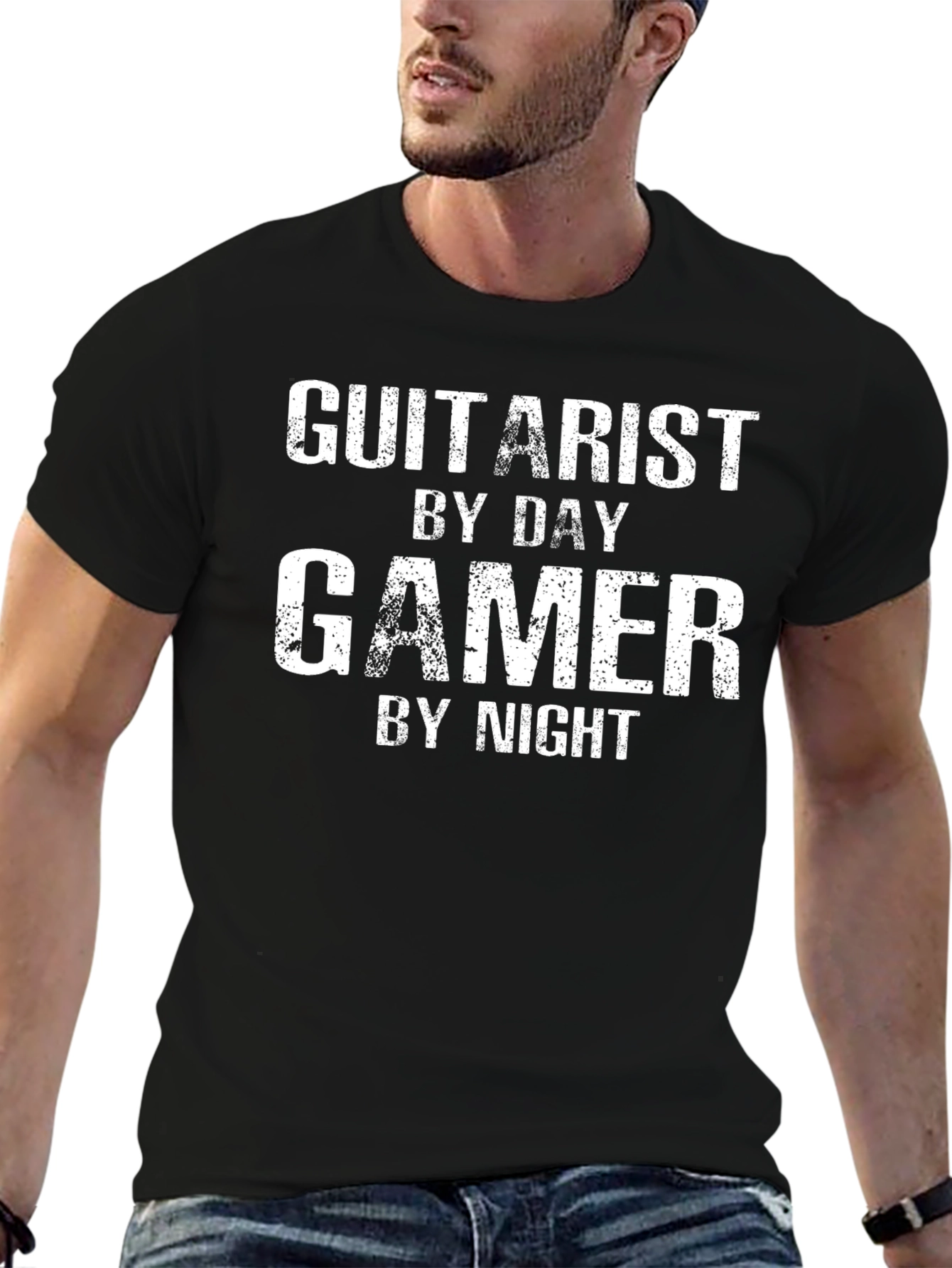 Gamer Guitarist Black Graphic Tee