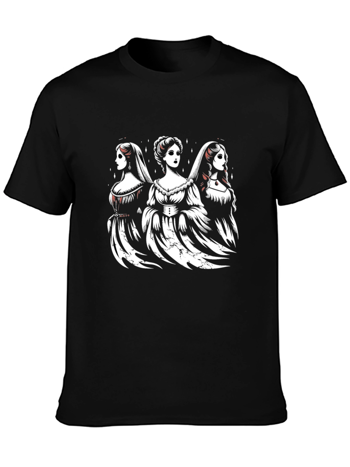 Three Ghostly Brides Black T-Shirt