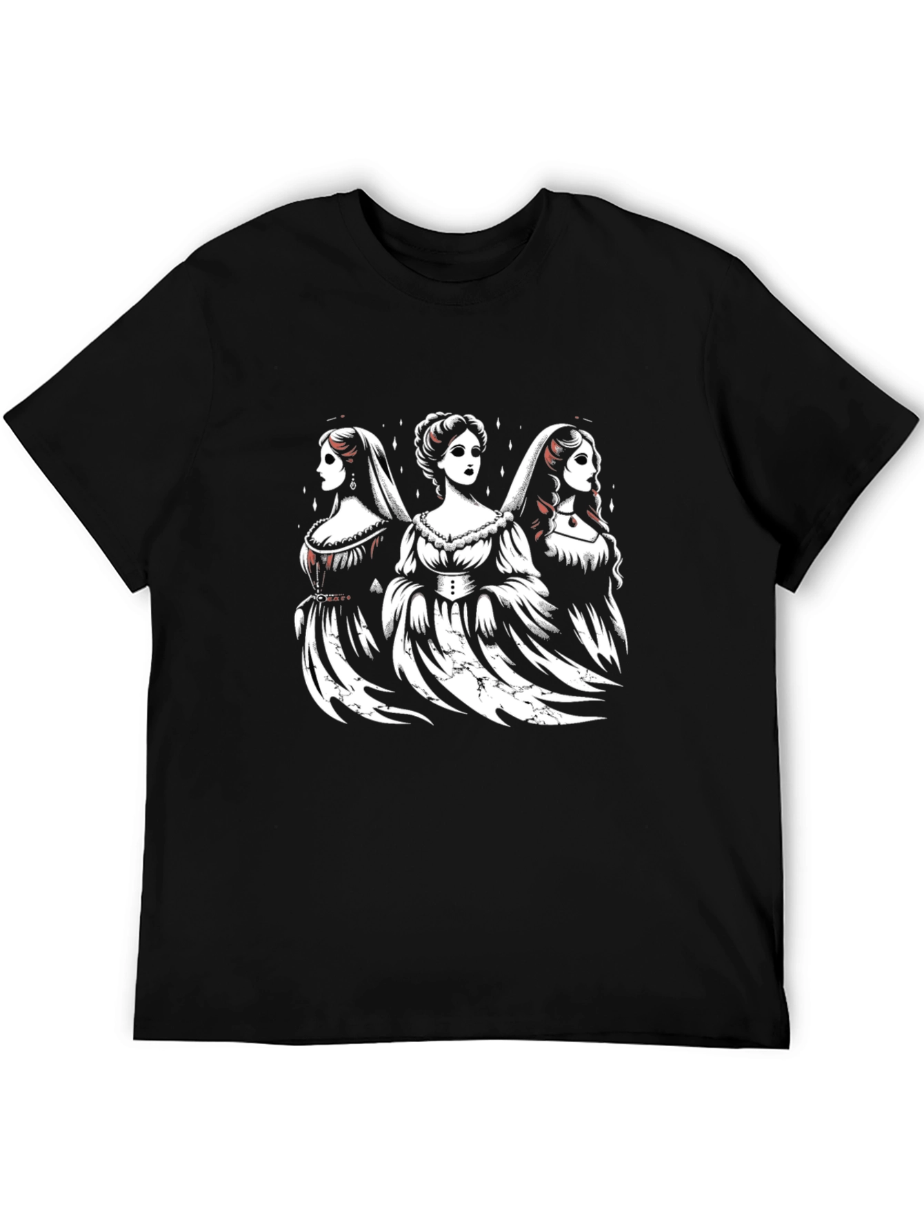 Three Ghostly Brides Black T-Shirt
