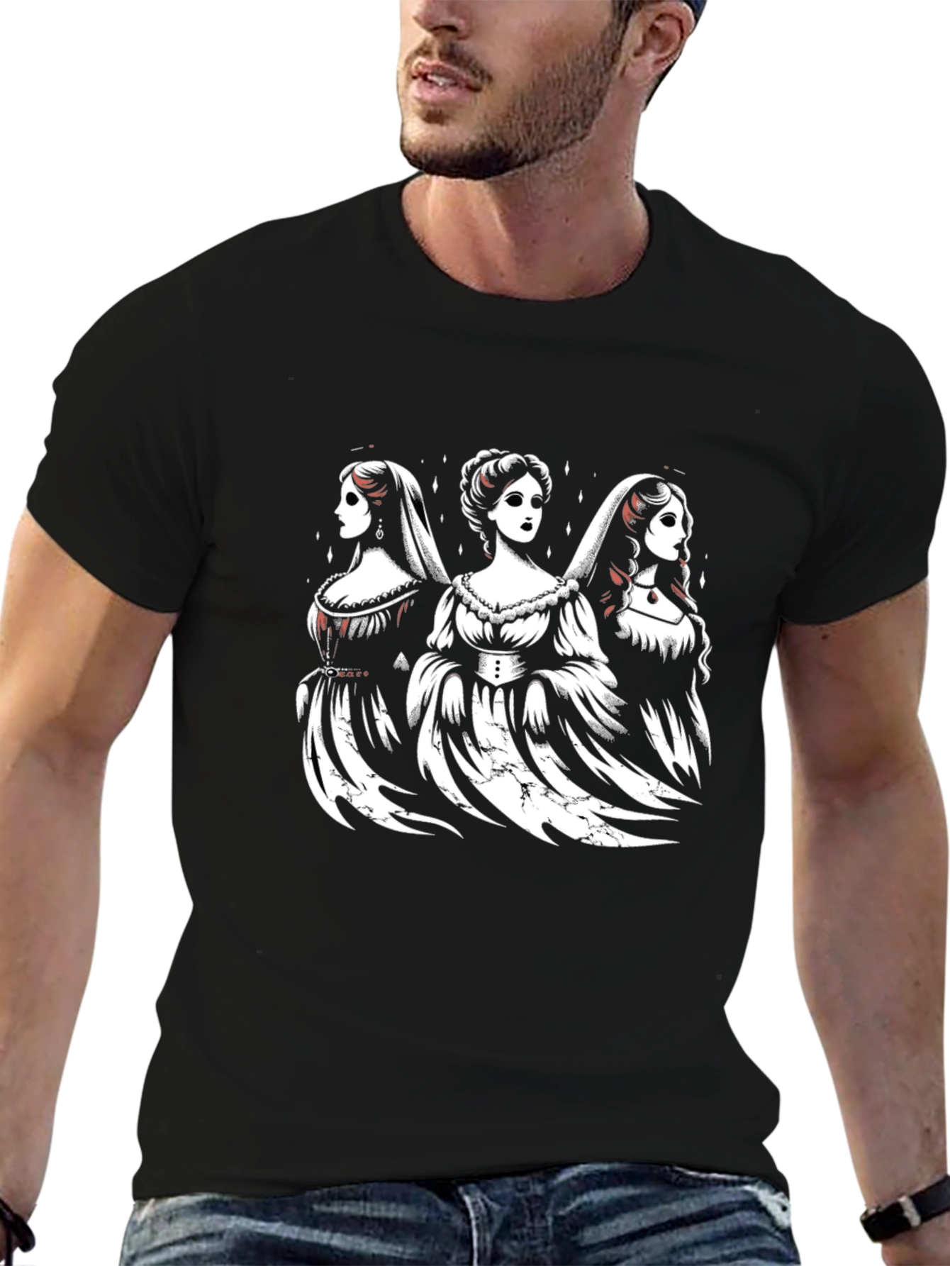 Three Ghostly Brides Black T-Shirt