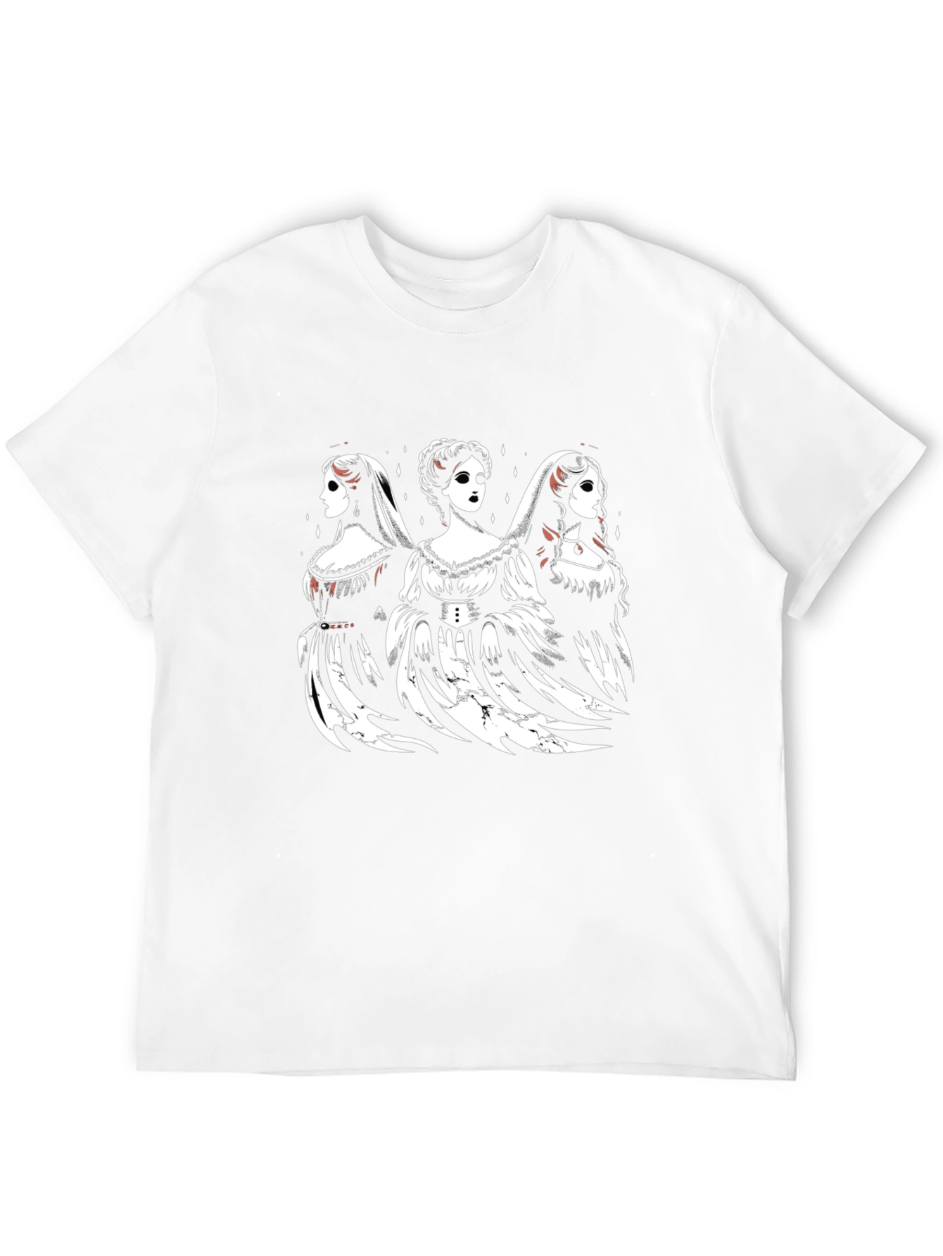 Three Ghostly Brides Black T-Shirt