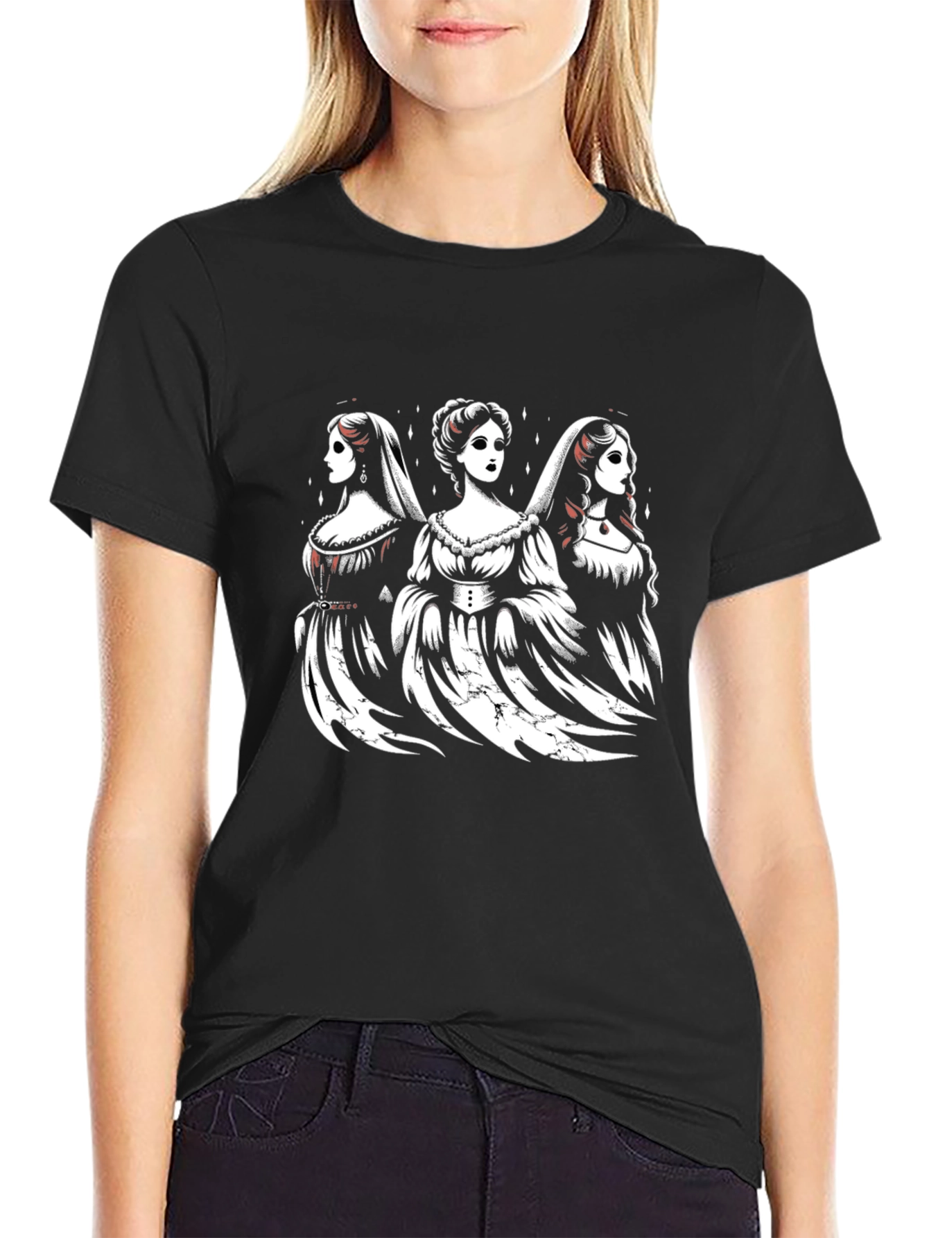 Three Ghostly Brides Black T-Shirt
