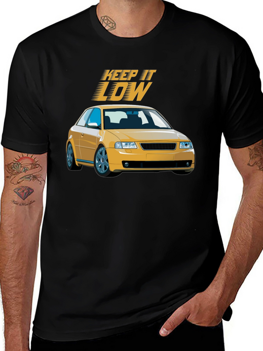 Keep it Low Car Graphic Black T-Shirt