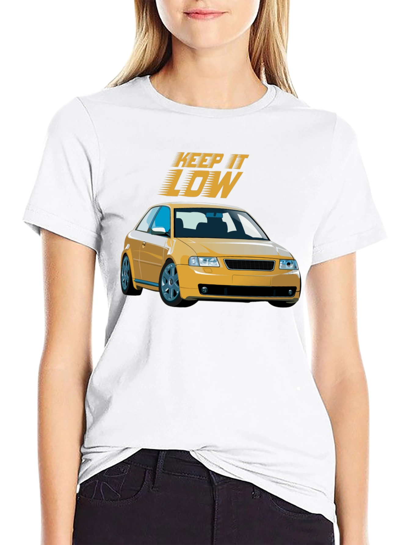Keep it Low Car Graphic Black T-Shirt
