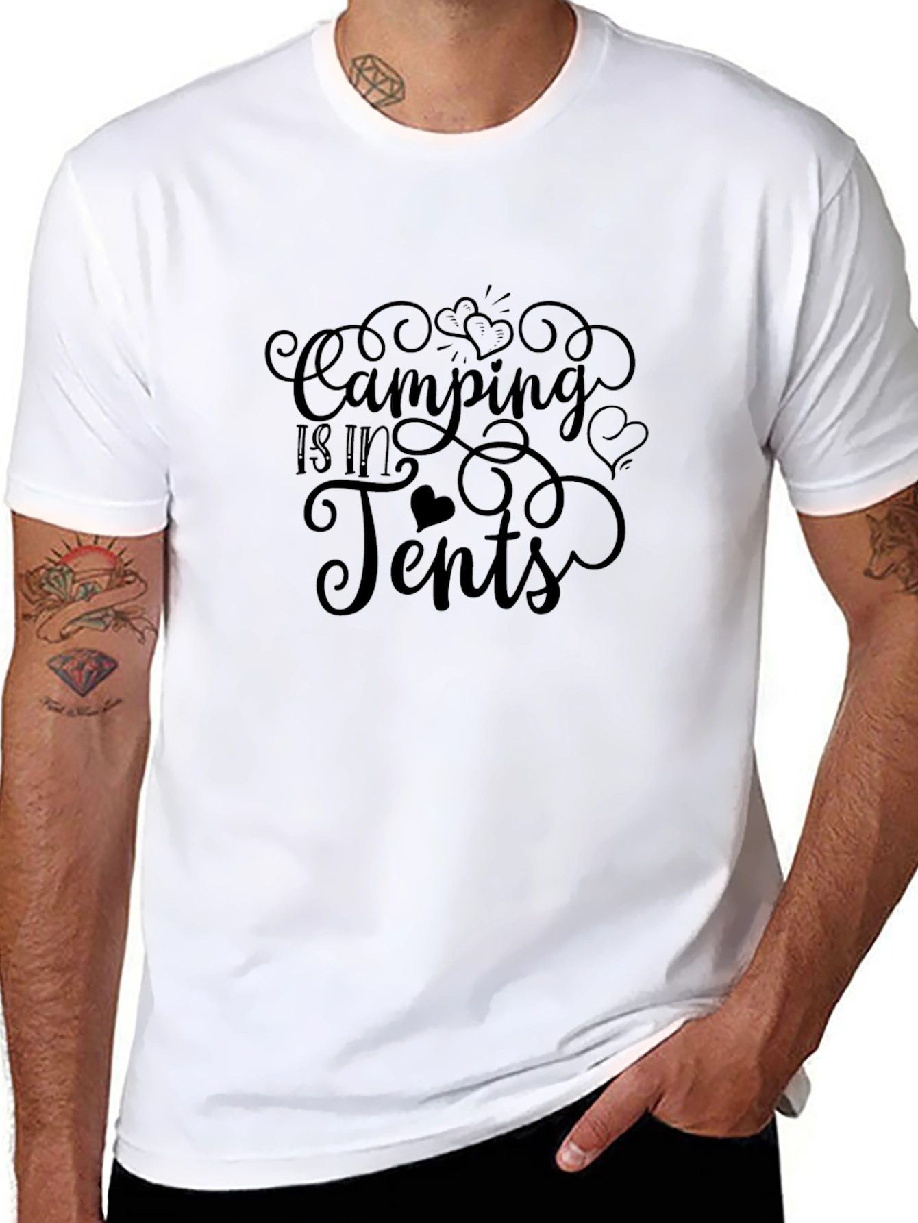 Camping Is In Tents Graphic T-Shirt