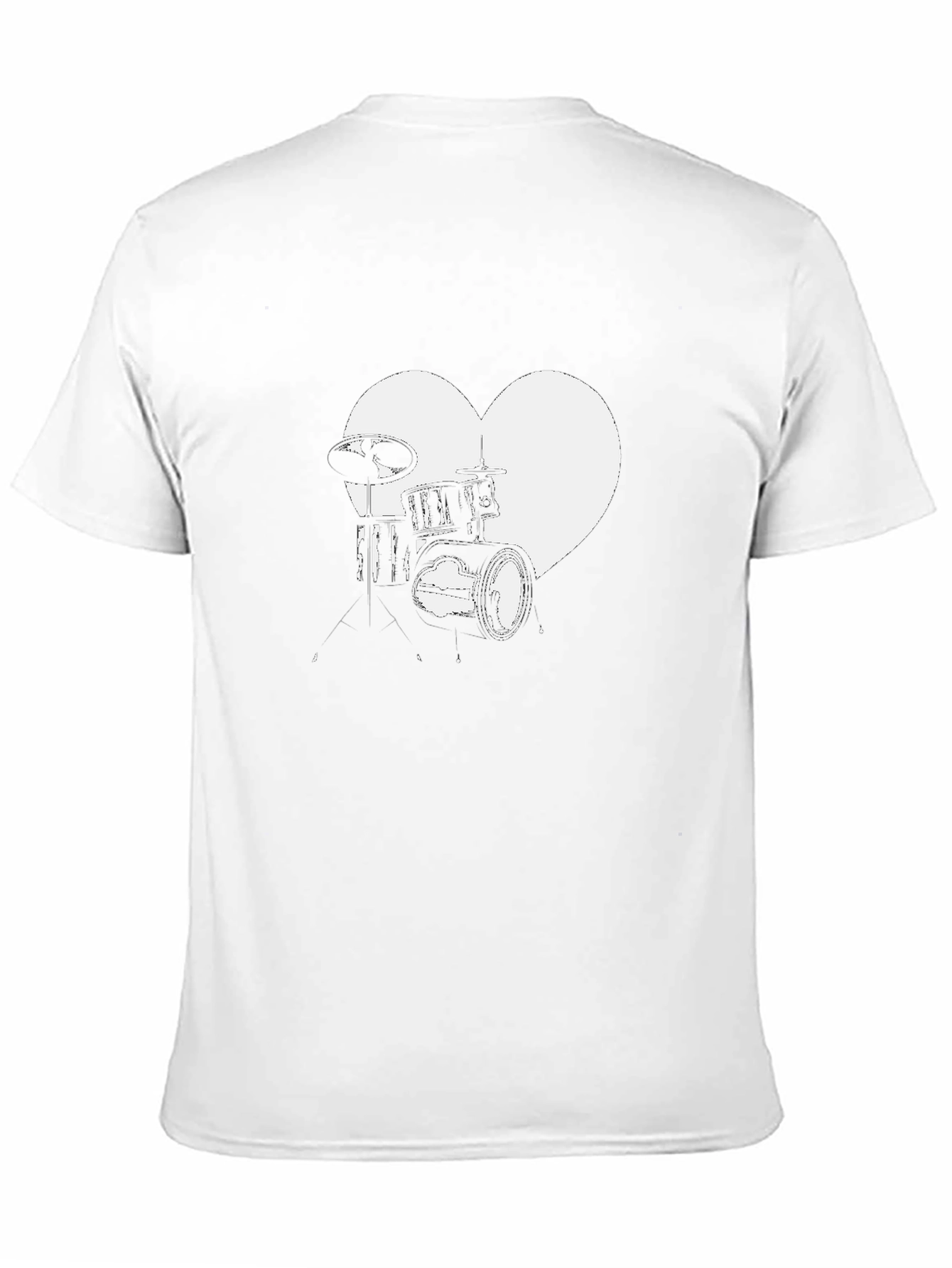 Drum Kit Heart T-Shirt - Music Lover Tee