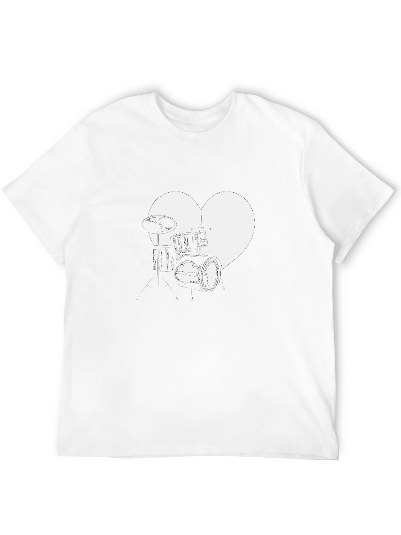 Drum Kit Heart T-Shirt - Music Lover Tee