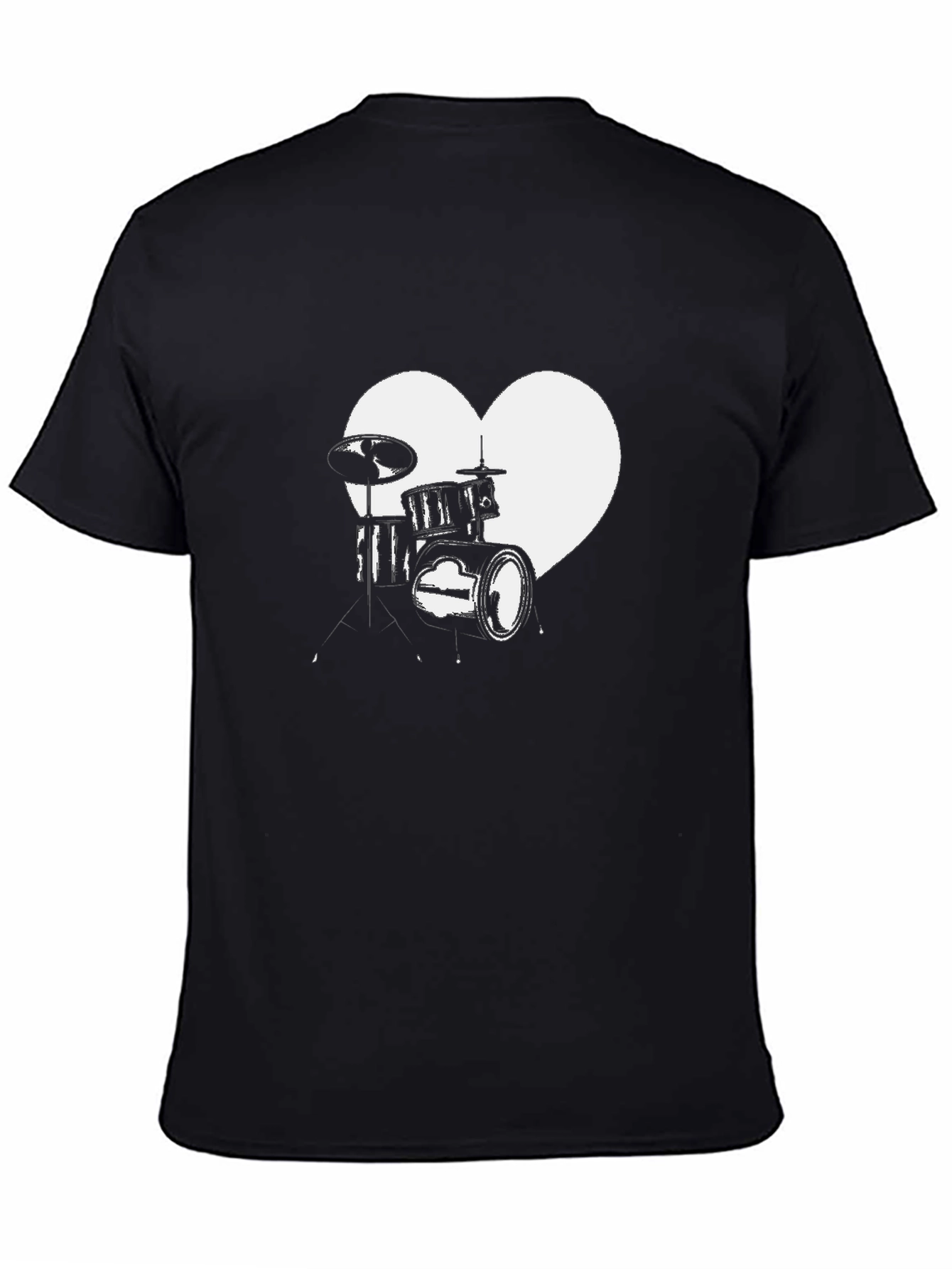 Drum Kit Heart T-Shirt - Music Lover Tee