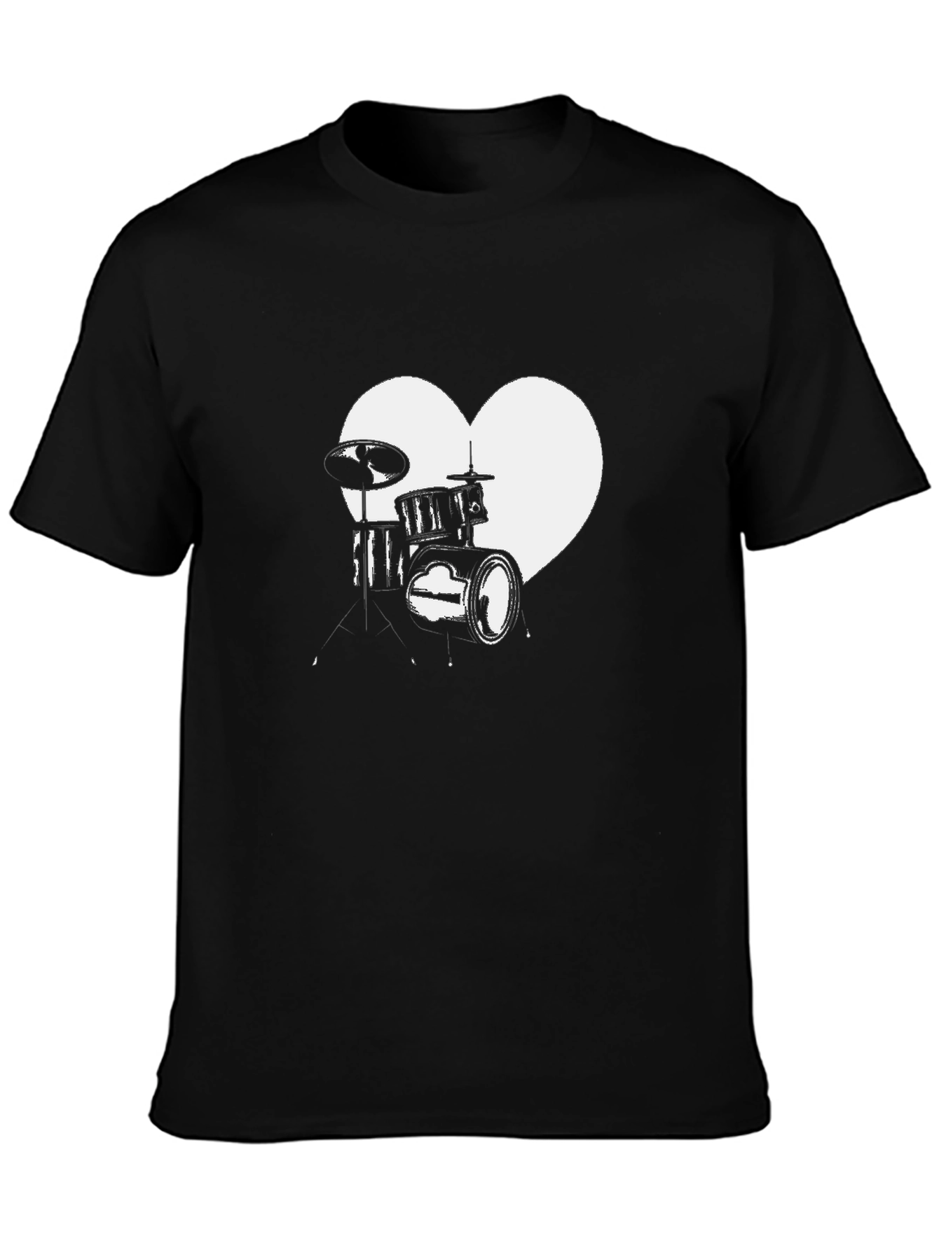 Drum Kit Heart T-Shirt - Music Lover Tee