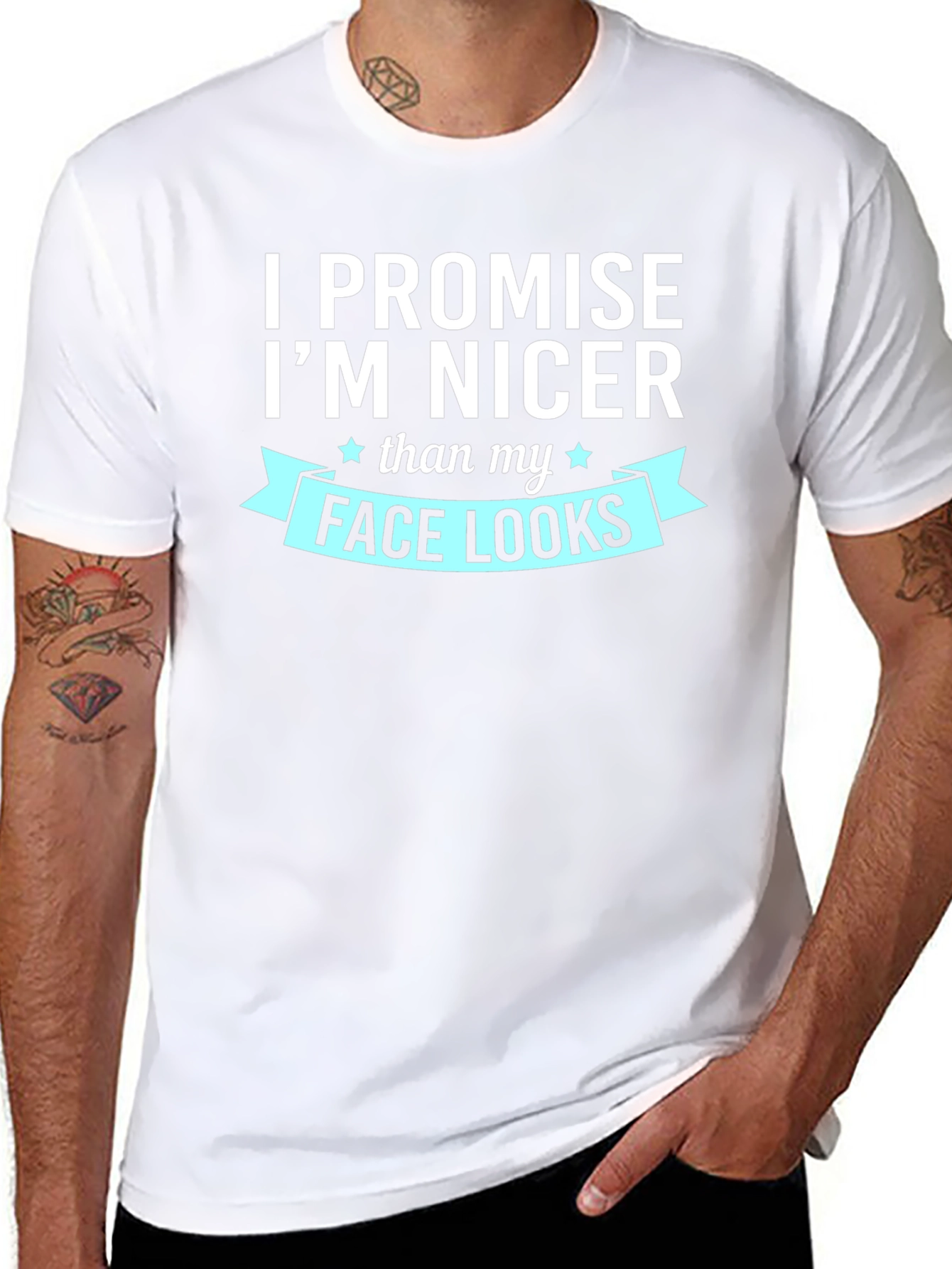 Funny I Promise Im Nicer Graphic Tee