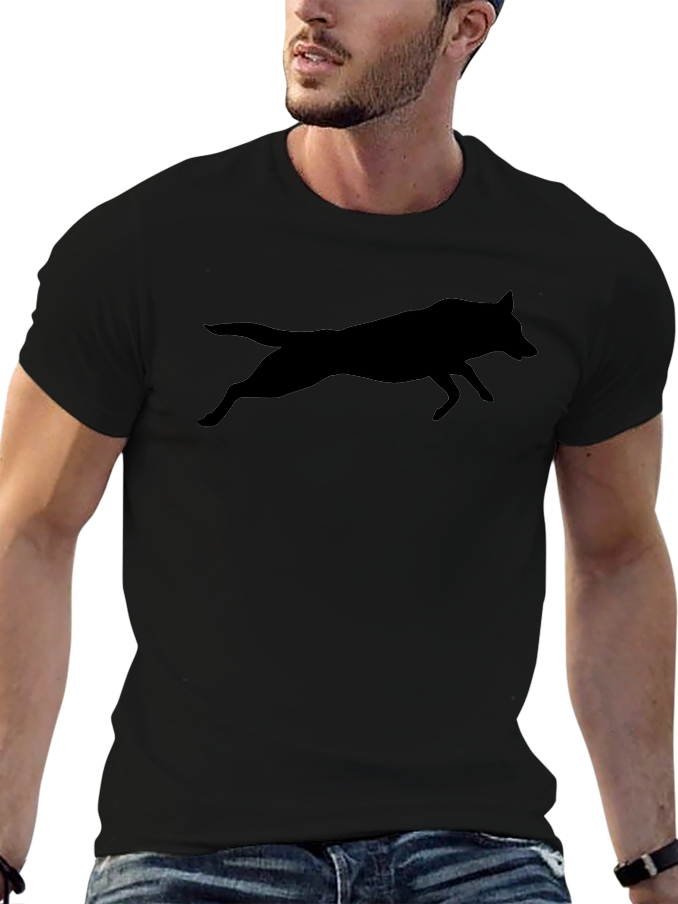 Black Wolf Graphic Tee - Unisex Crew Neck