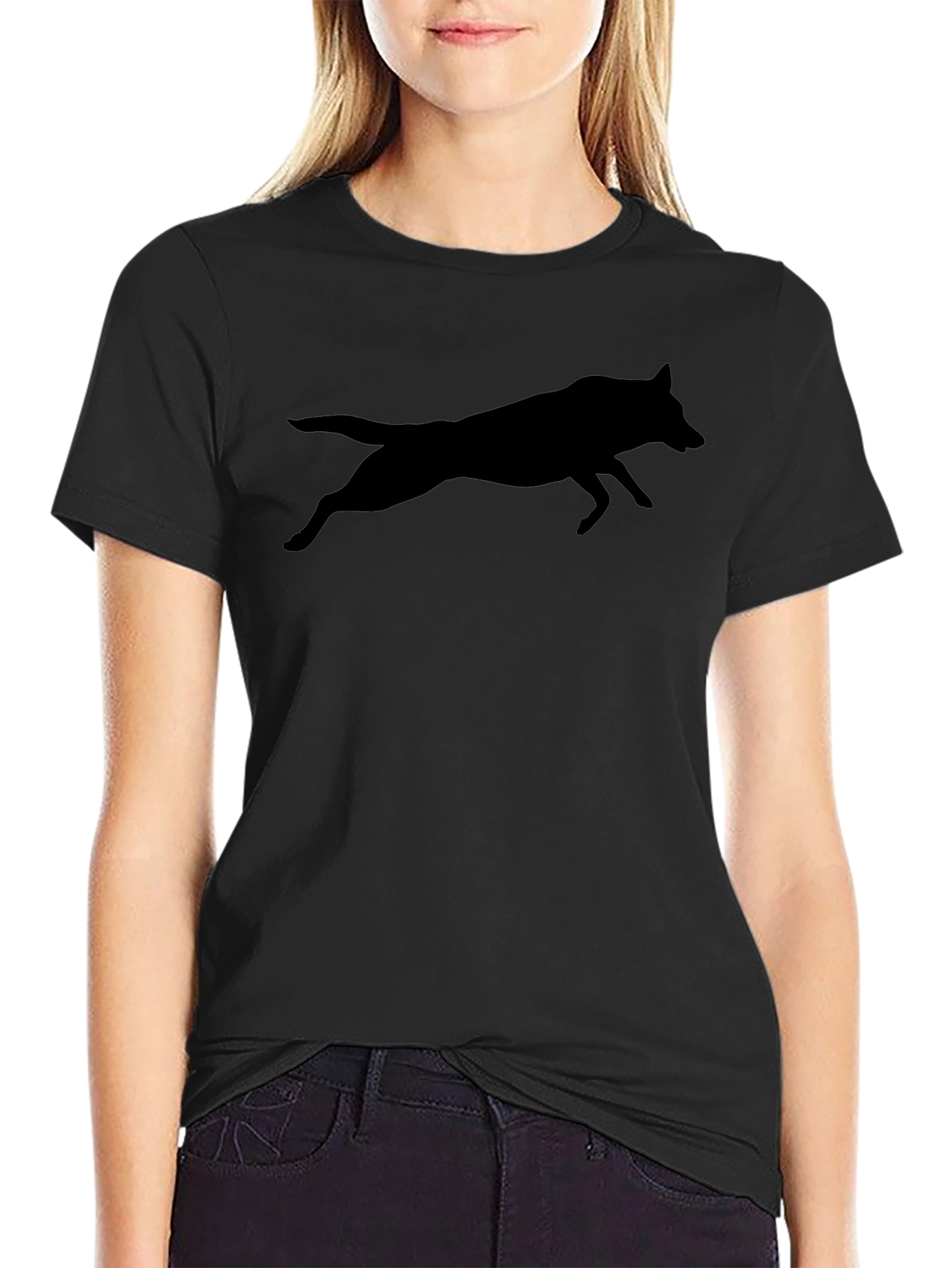Black Wolf Graphic Tee - Unisex Crew Neck