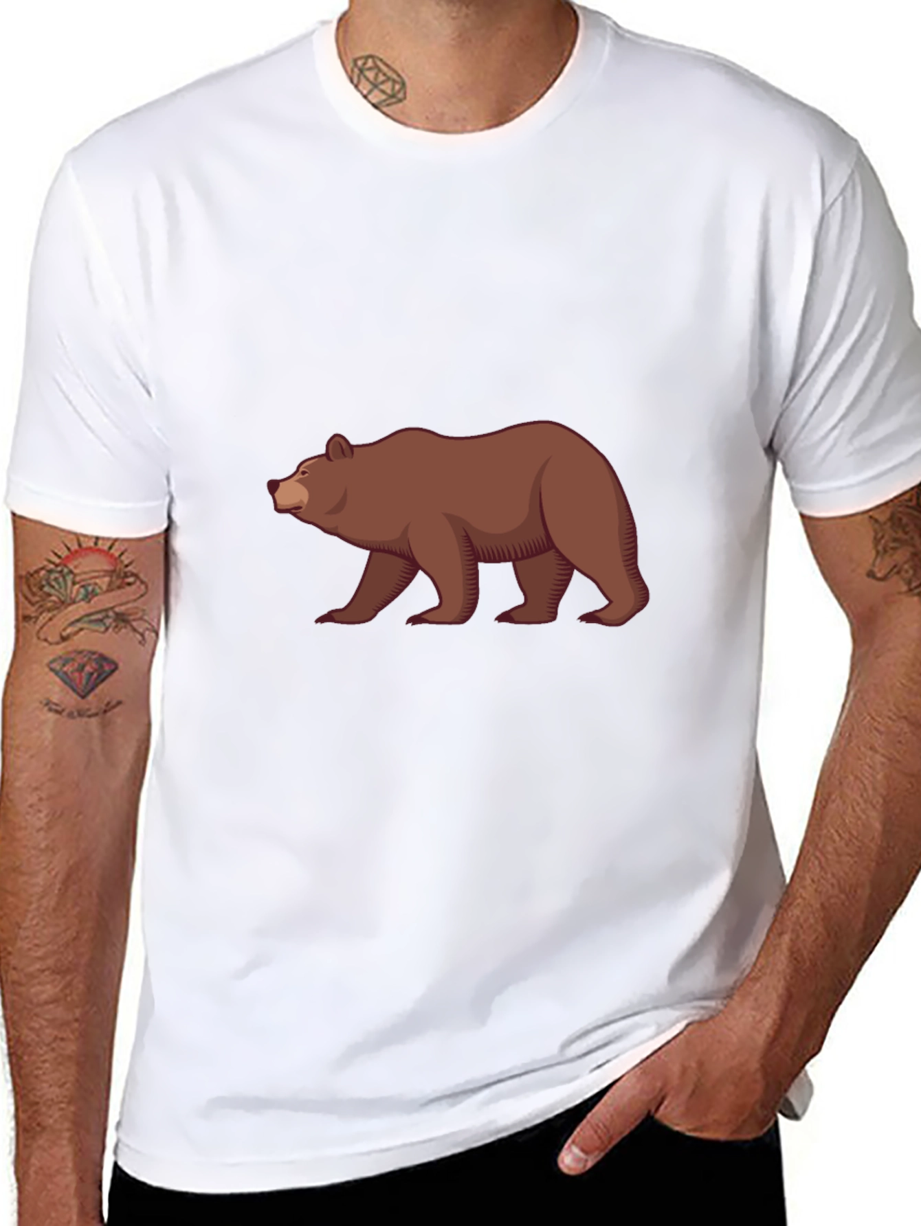 Bear Graphic Black T-Shirt
