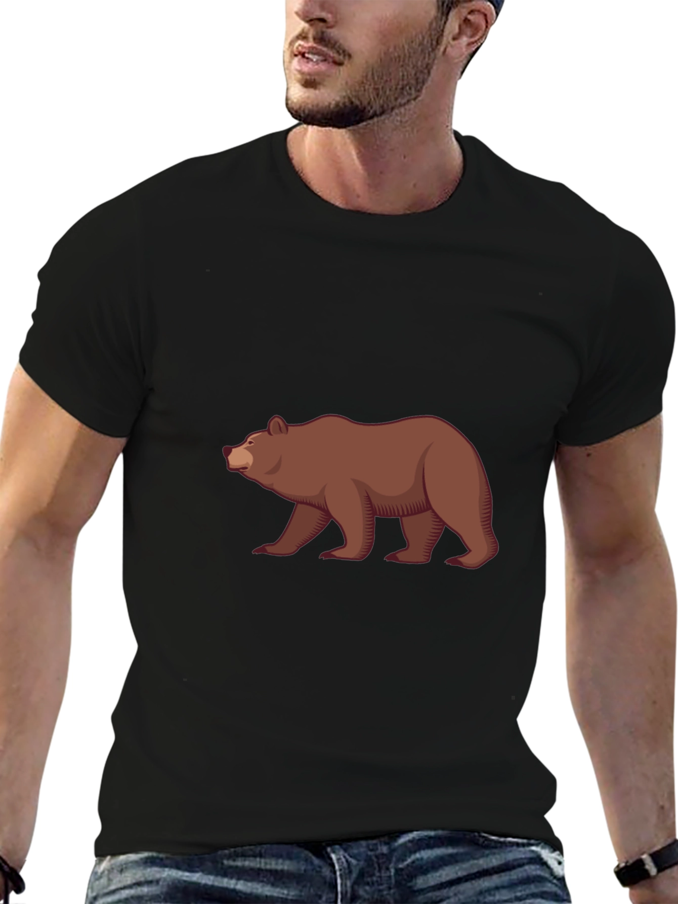 Bear Graphic Black T-Shirt