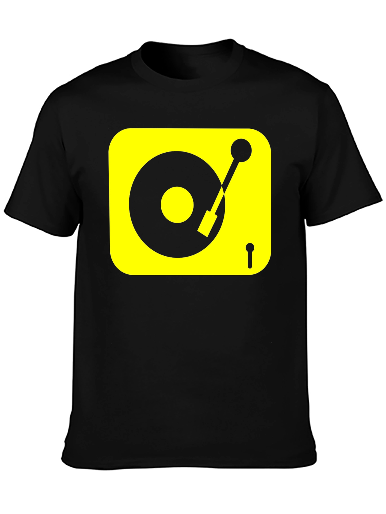 DJ Turntable Graphic Tee - Black