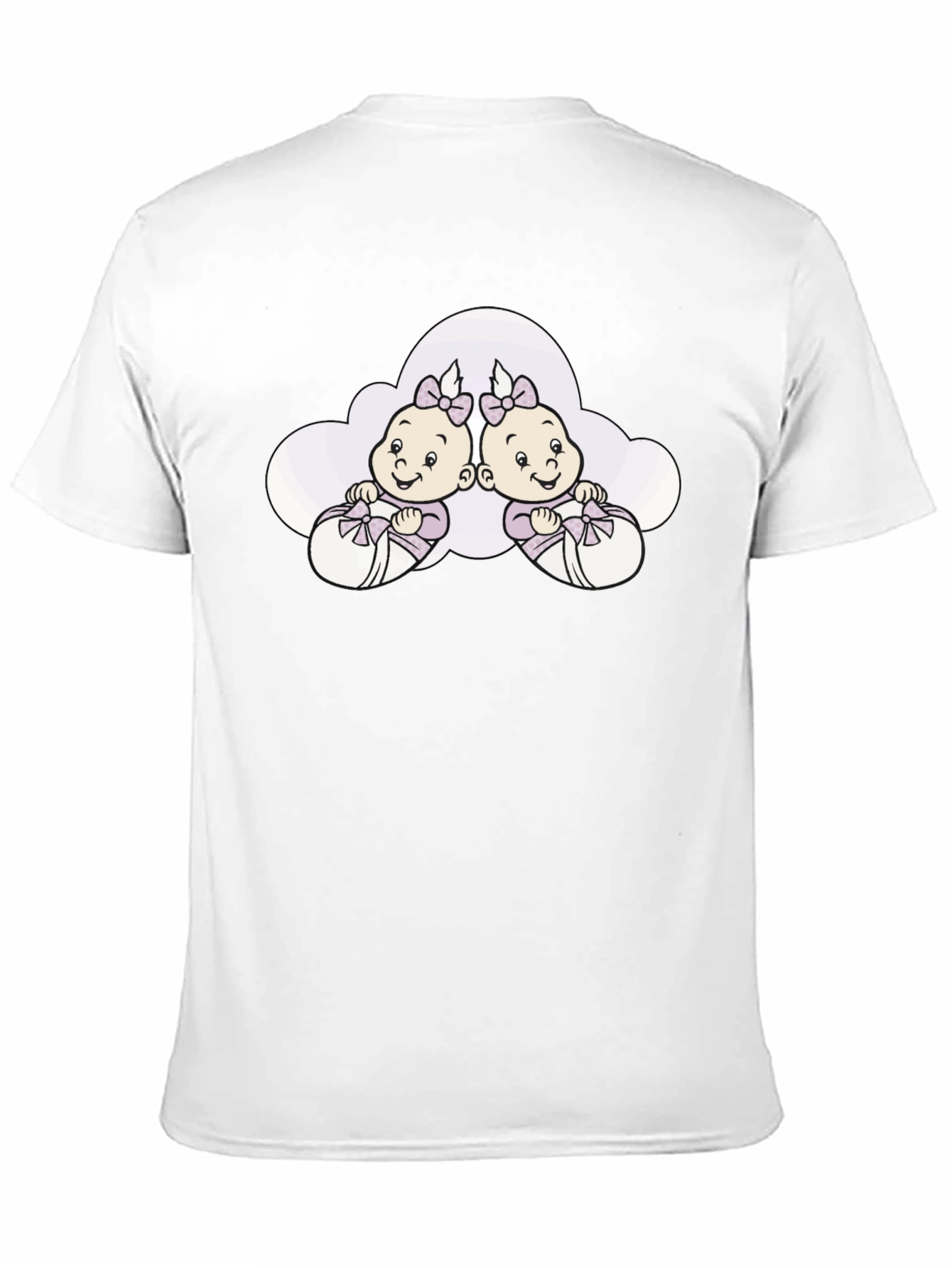 Cute Twin Baby T-Shirt - Black