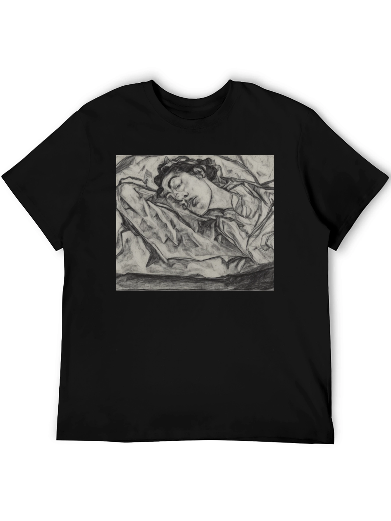 Sleeping Woman Sketch Tee - Artistic Comfort