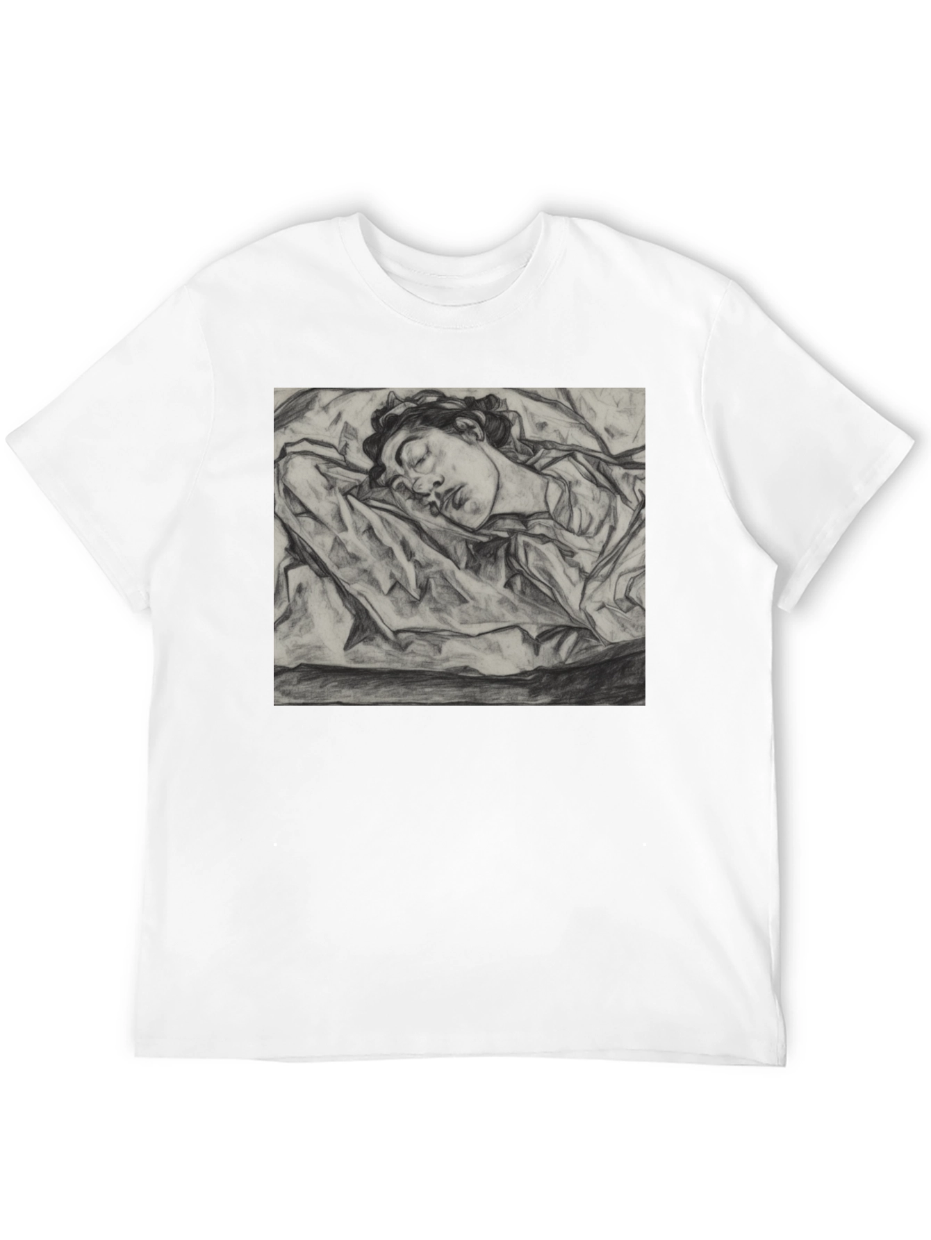 Sleeping Woman Sketch Tee - Artistic Comfort