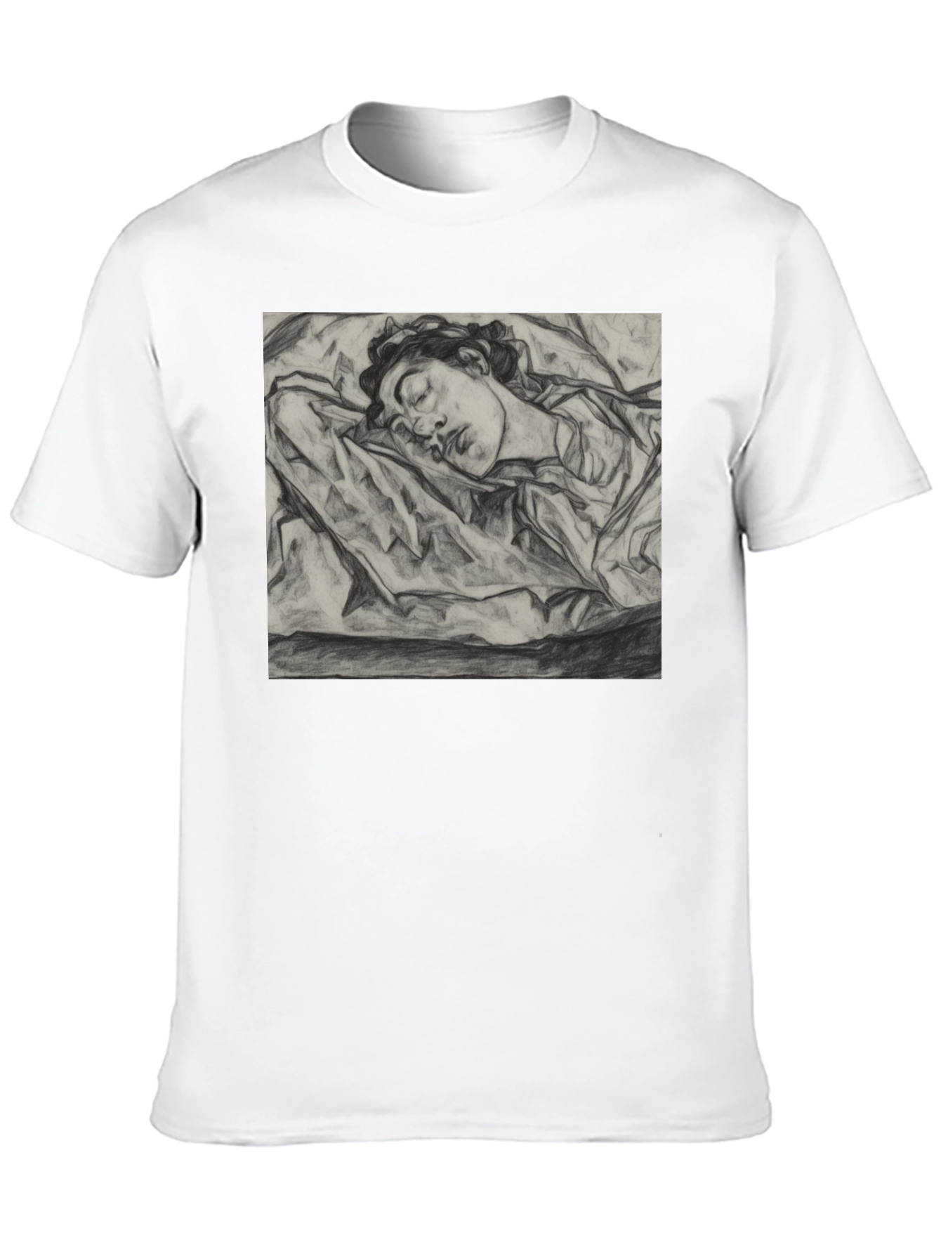 Sleeping Woman Sketch Tee - Artistic Comfort