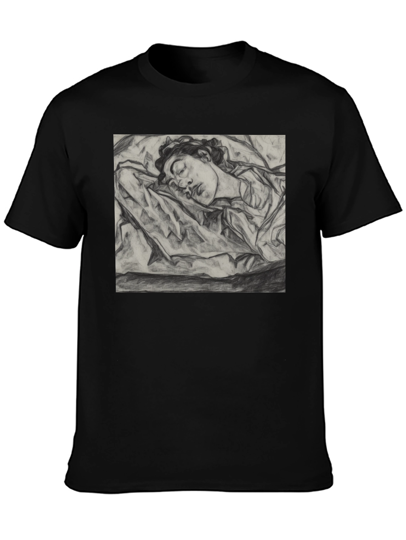 Sleeping Woman Sketch Tee - Artistic Comfort