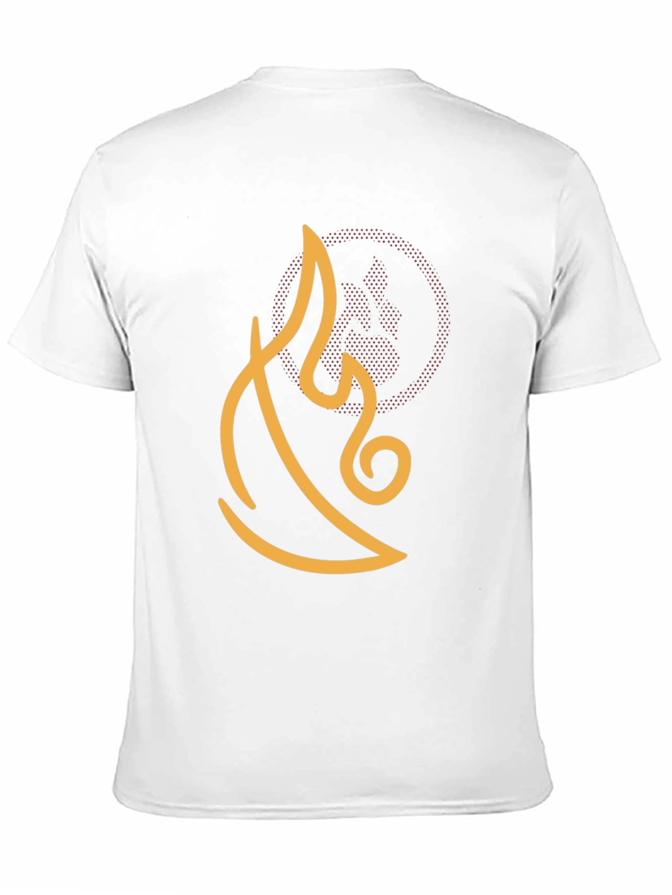 Abstract Flame Graphic Tee - Black Cotton Comfort