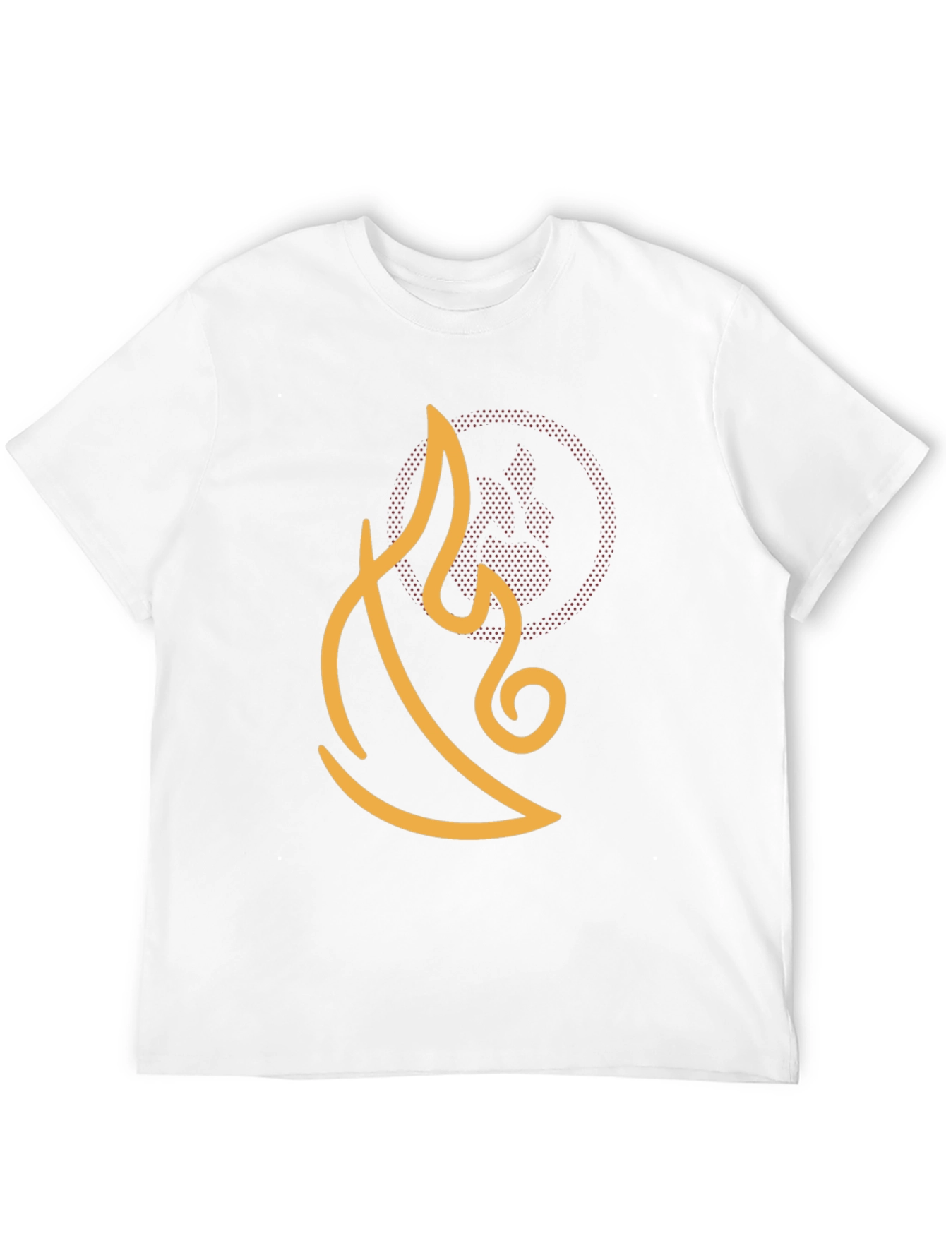Abstract Flame Graphic Tee - Black Cotton Comfort