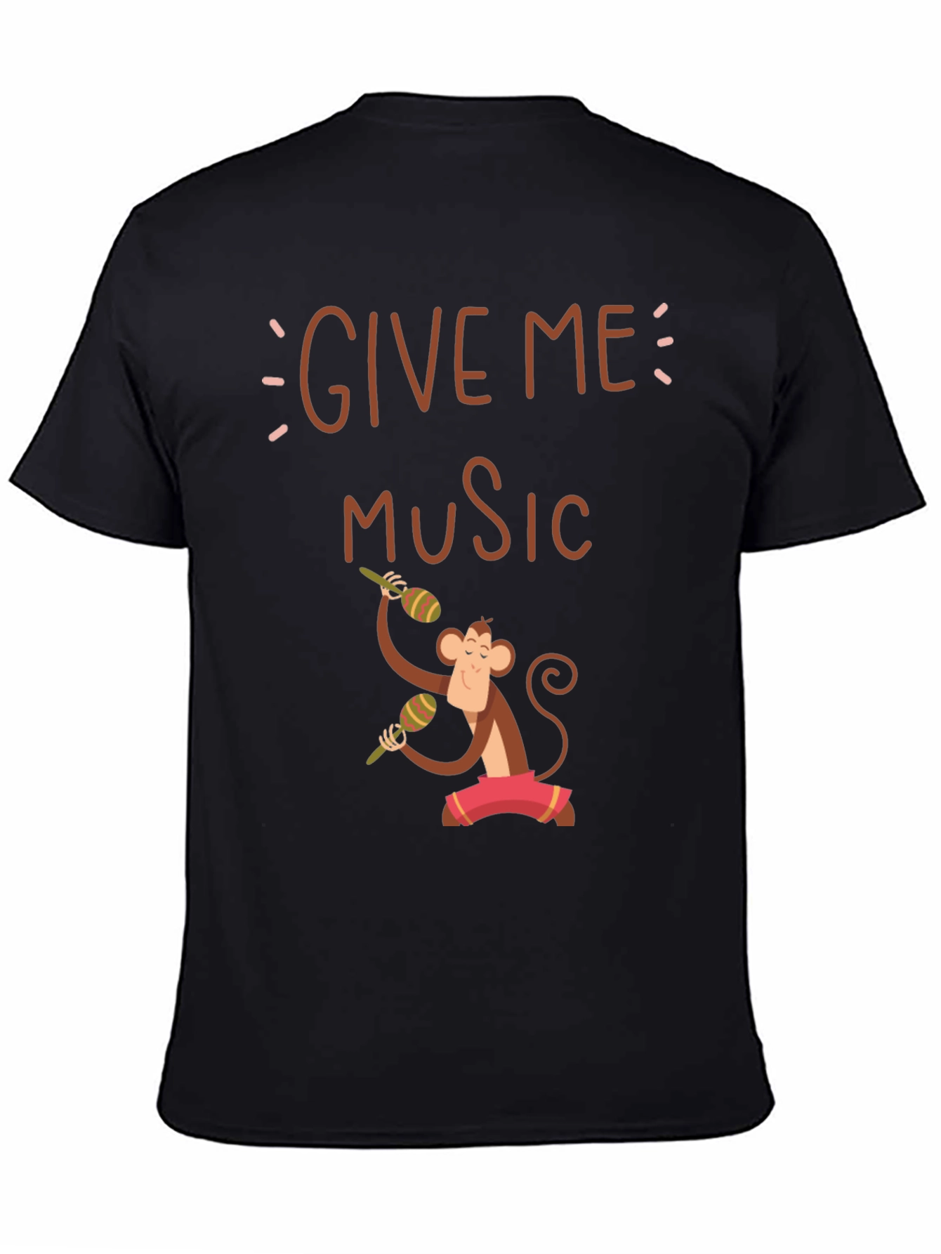 Give Me Music Monkey Graphic Tee - Black