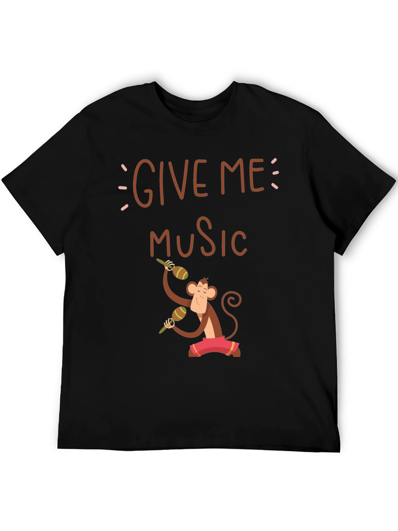 Give Me Music Monkey Graphic Tee - Black