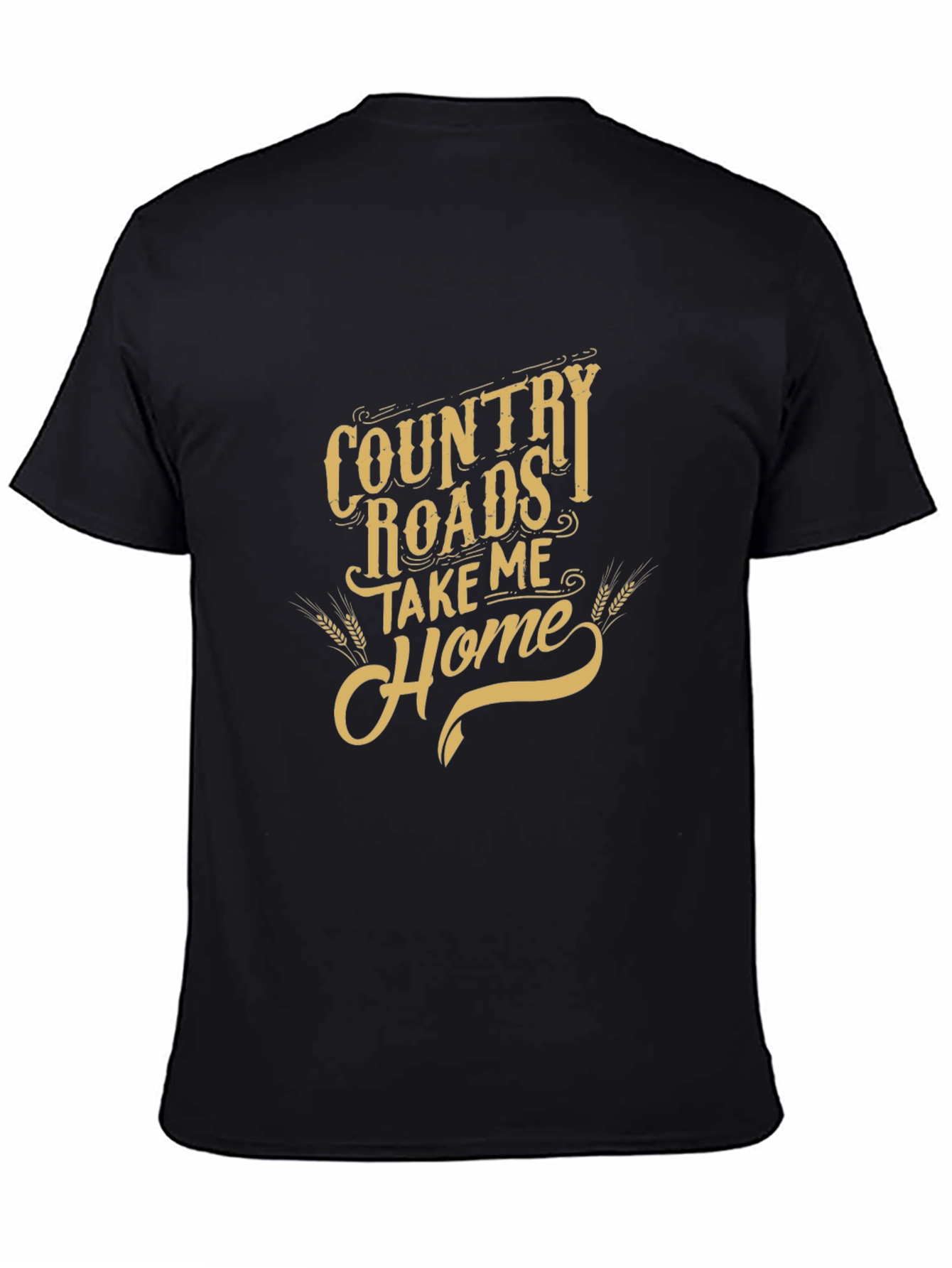 Country Roads Graphic T-Shirt - Black