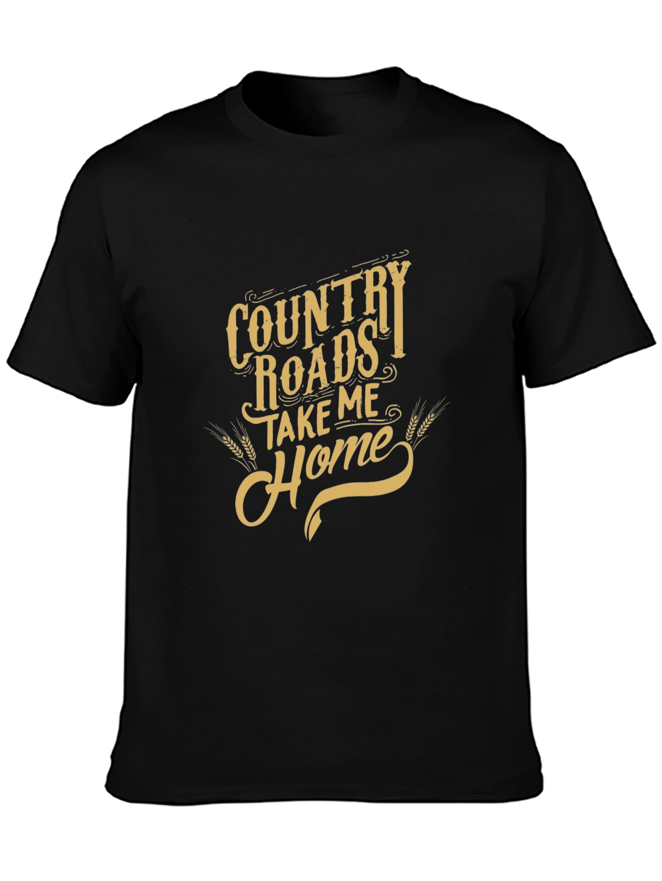 Country Roads Graphic T-Shirt - Black
