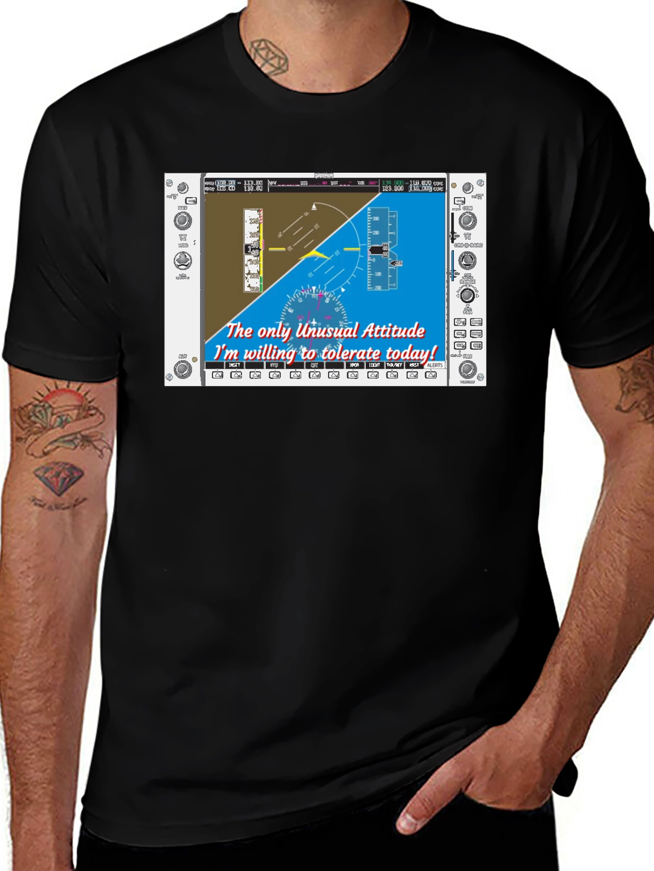 Pilot Humor T-Shirt - Unusual Attitude