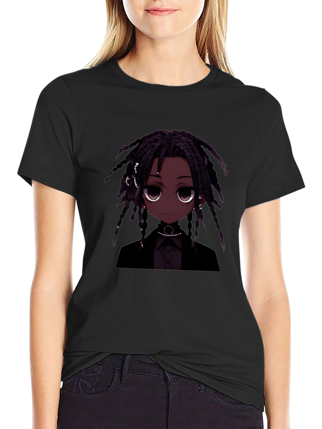 Anime Character Black T-Shirt