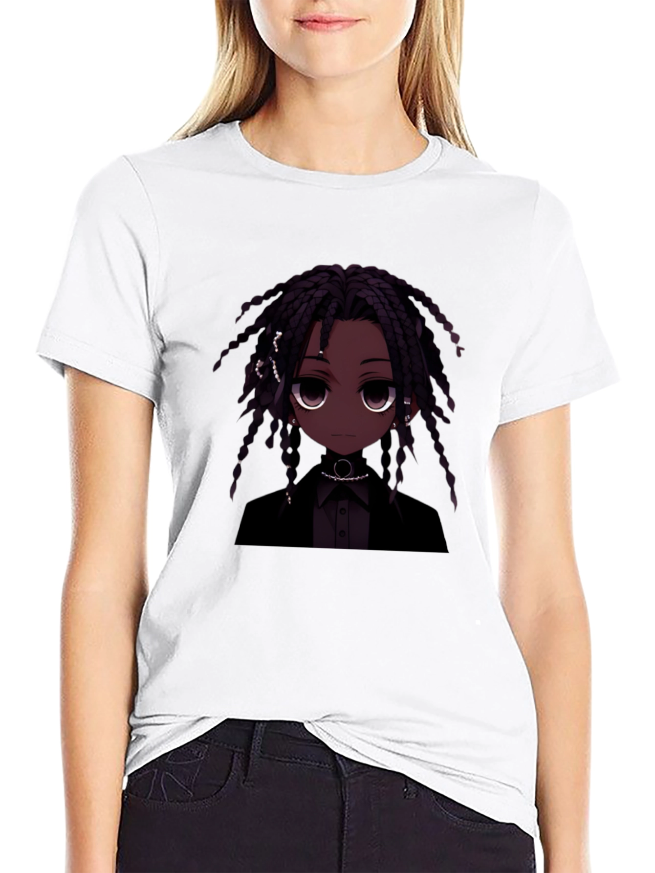 Anime Character Black T-Shirt