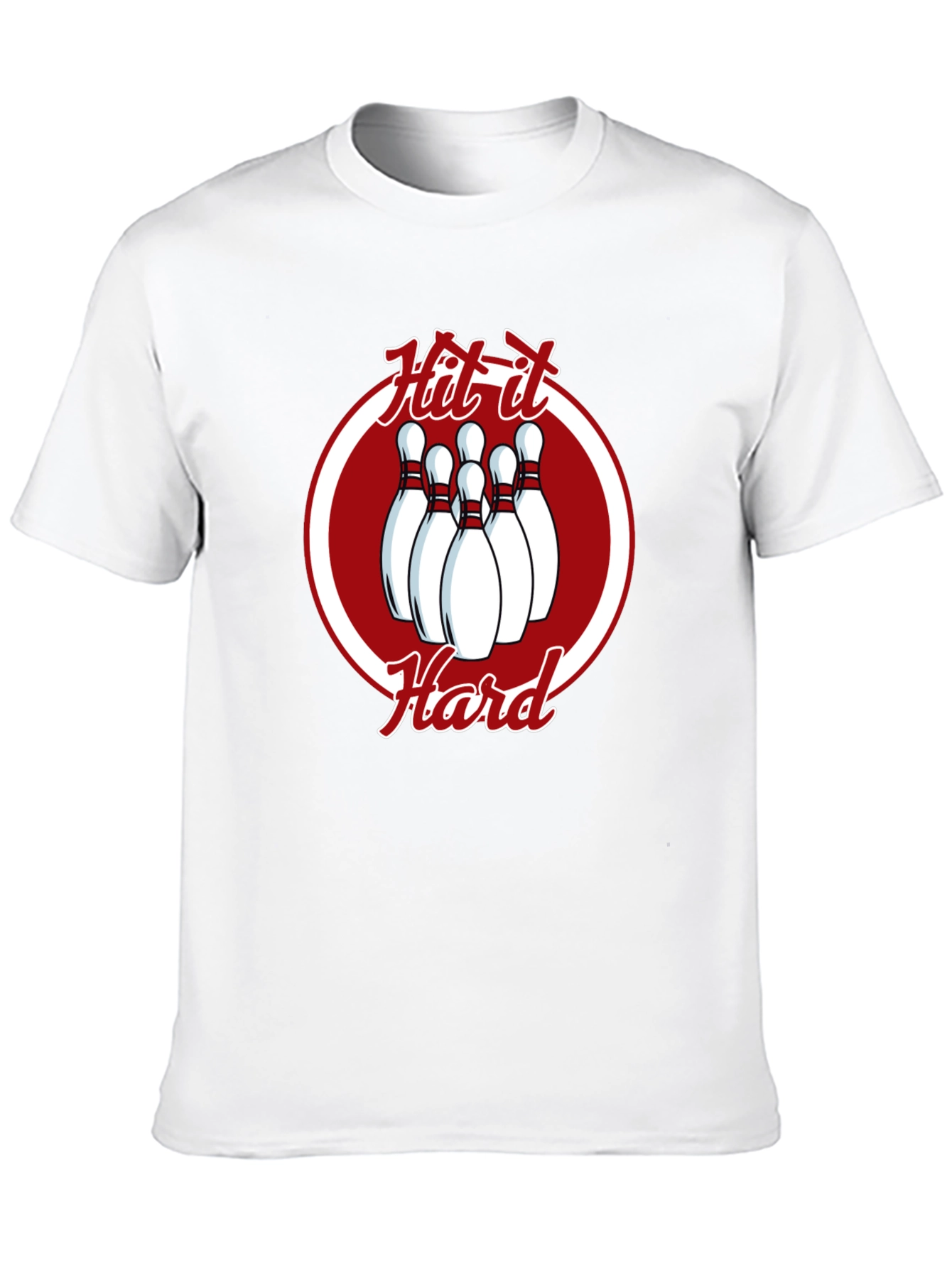 Hit It Hard Bowling T-Shirt - Strike Master Tee