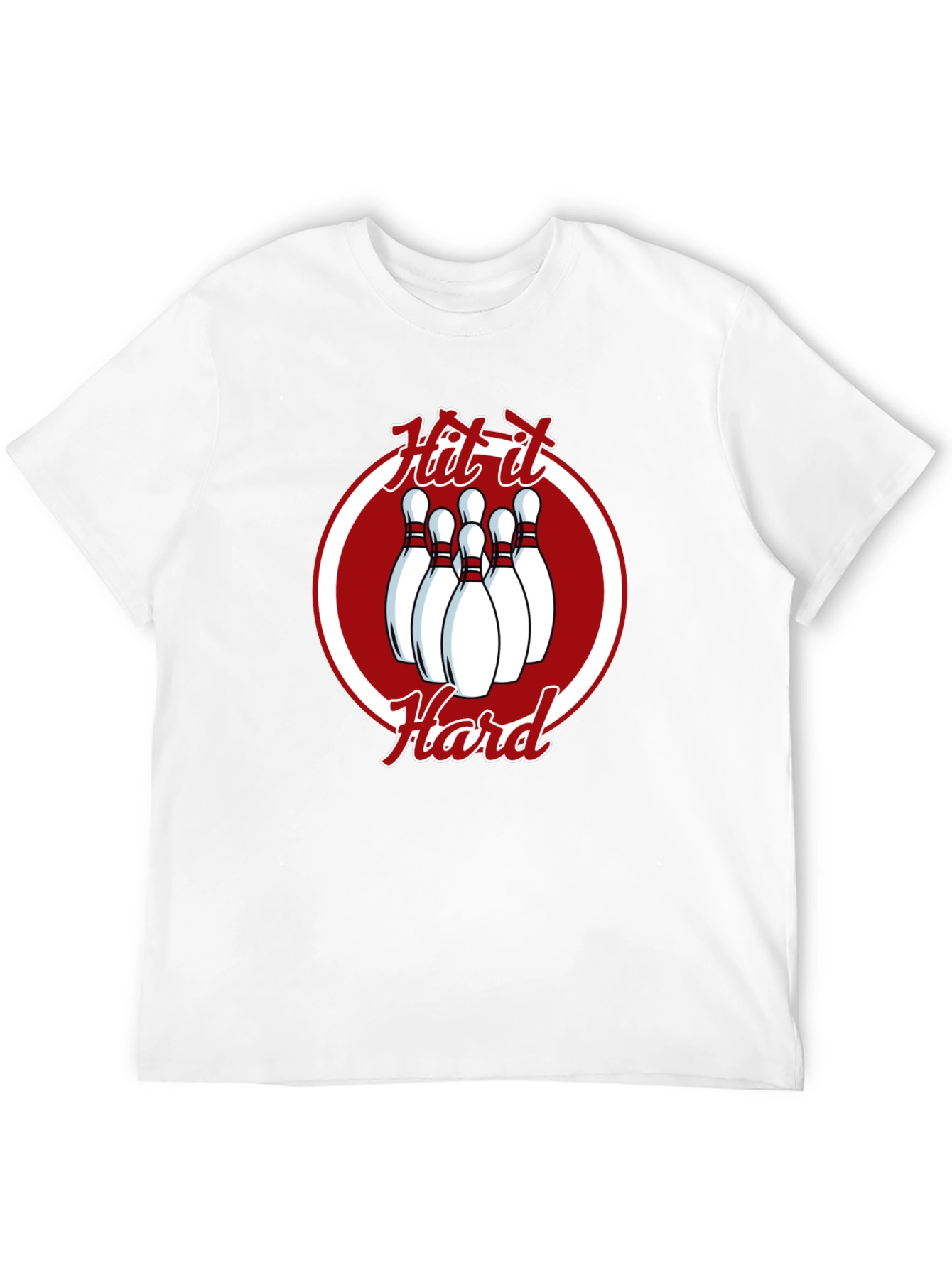 Hit It Hard Bowling T-Shirt - Strike Master Tee