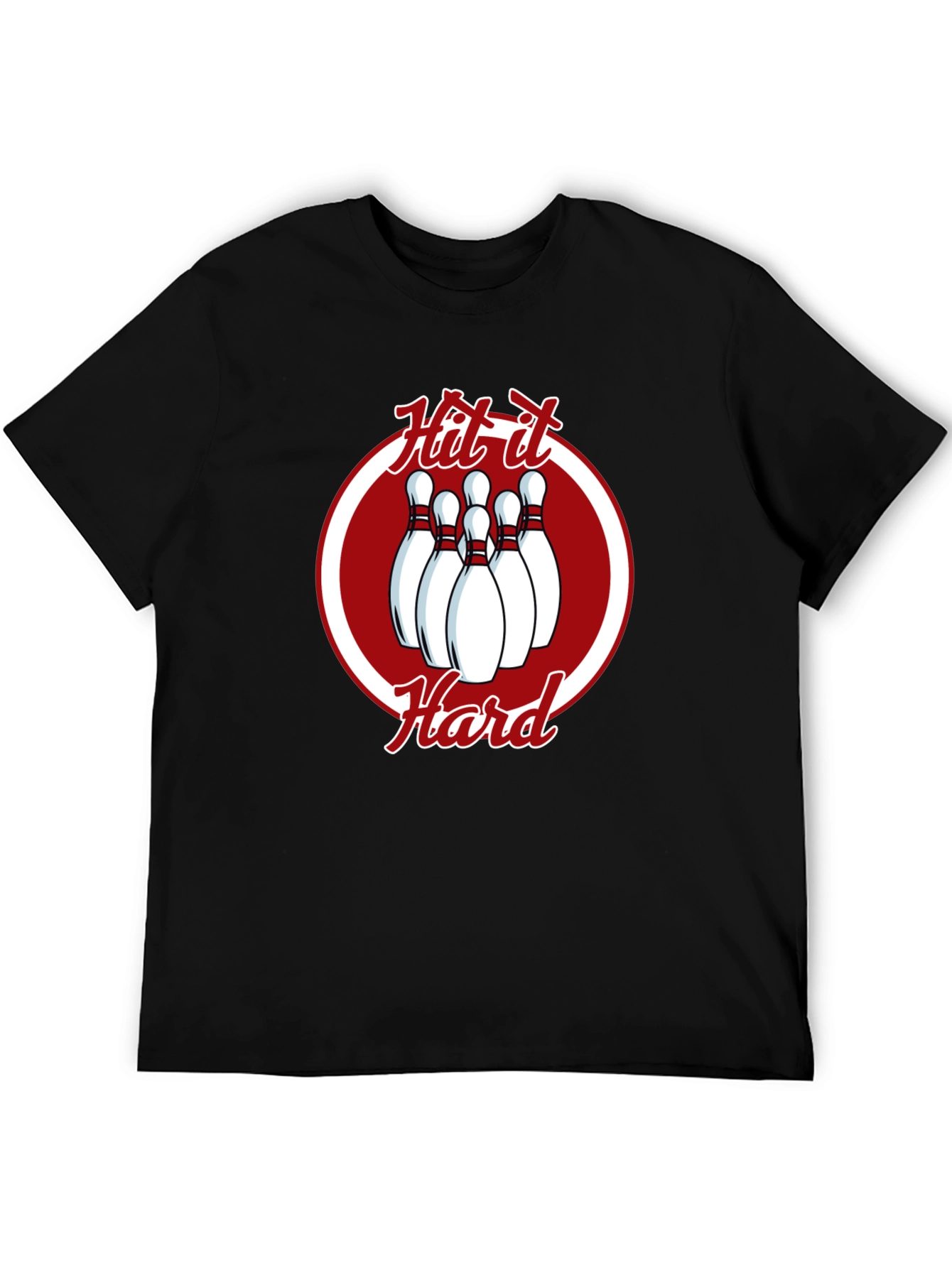 Hit It Hard Bowling T-Shirt - Strike Master Tee