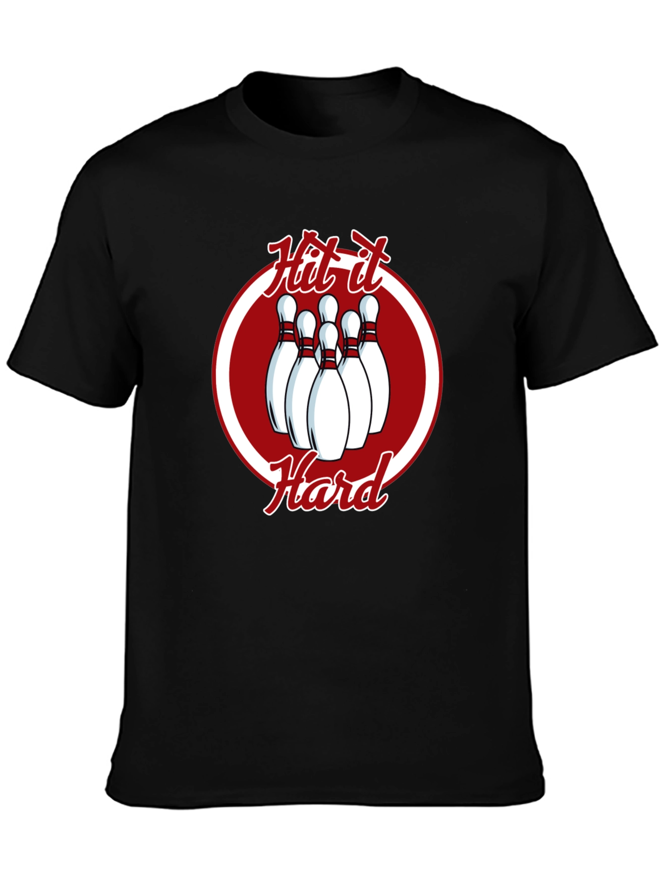 Hit It Hard Bowling T-Shirt - Strike Master Tee